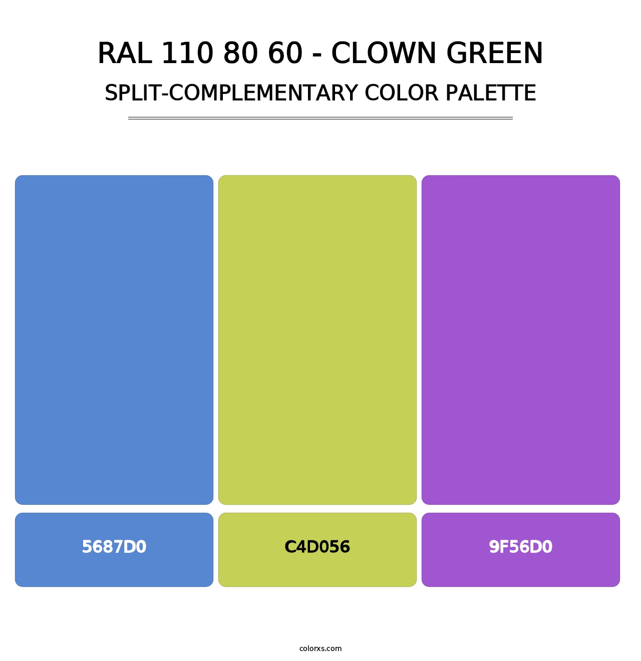 RAL 110 80 60 - Clown Green - Split-Complementary Color Palette