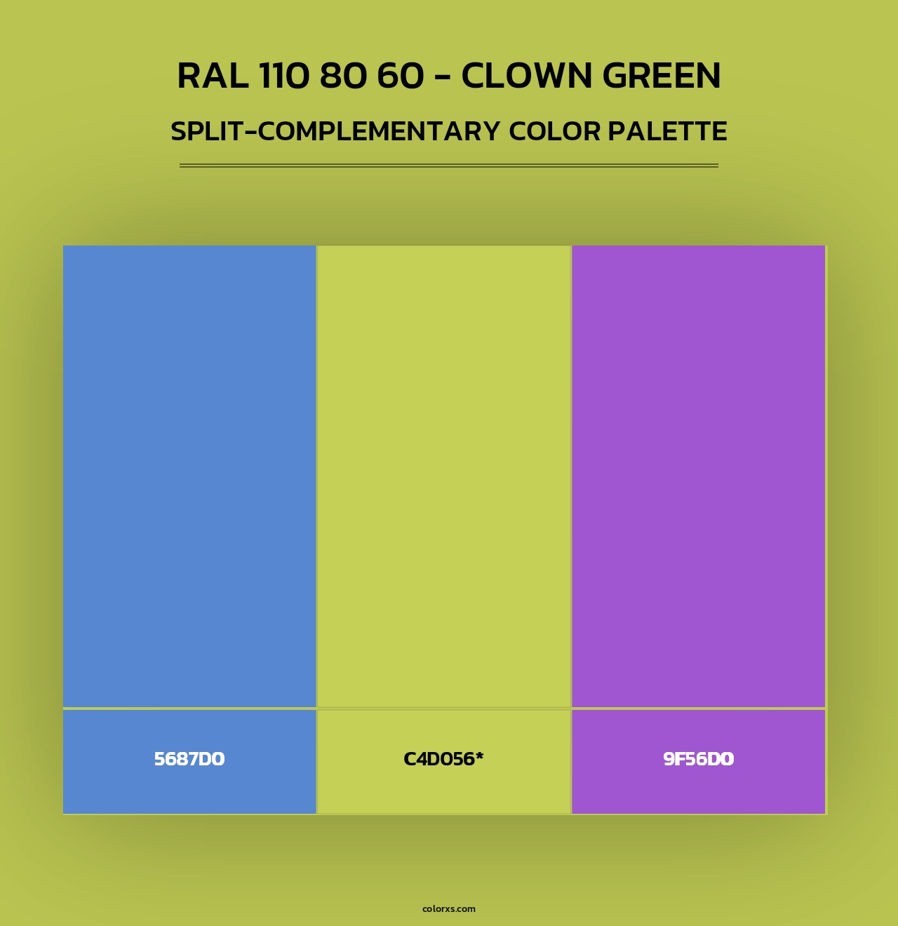 RAL 110 80 60 - Clown Green - Split-Complementary Color Palette