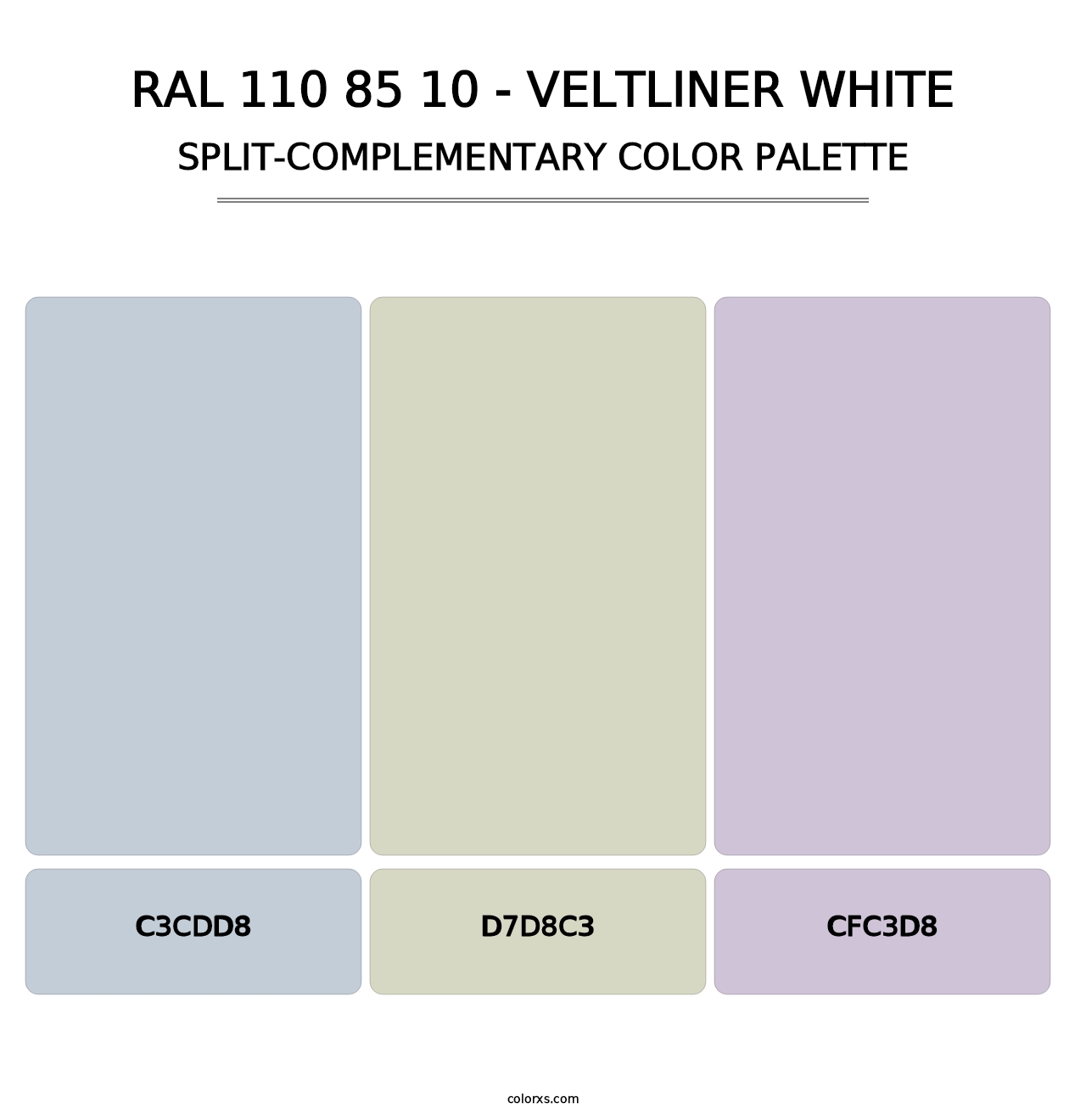 RAL 110 85 10 - Veltliner White - Split-Complementary Color Palette