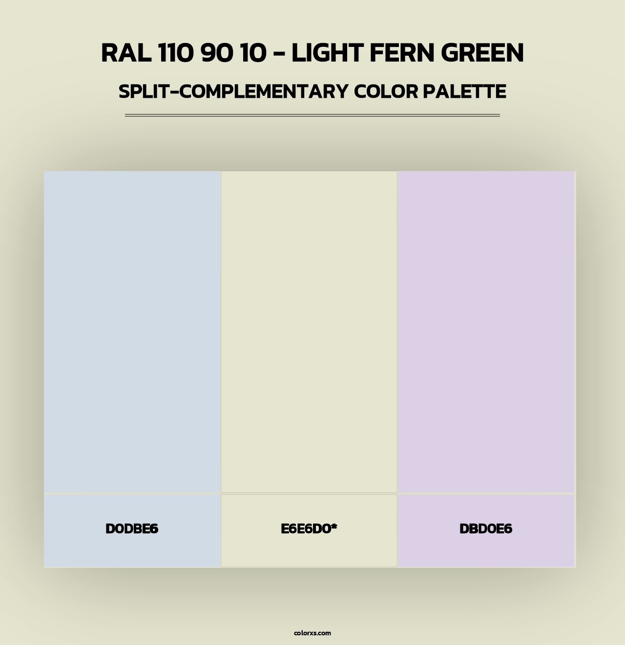 RAL 110 90 10 - Light Fern Green - Split-Complementary Color Palette