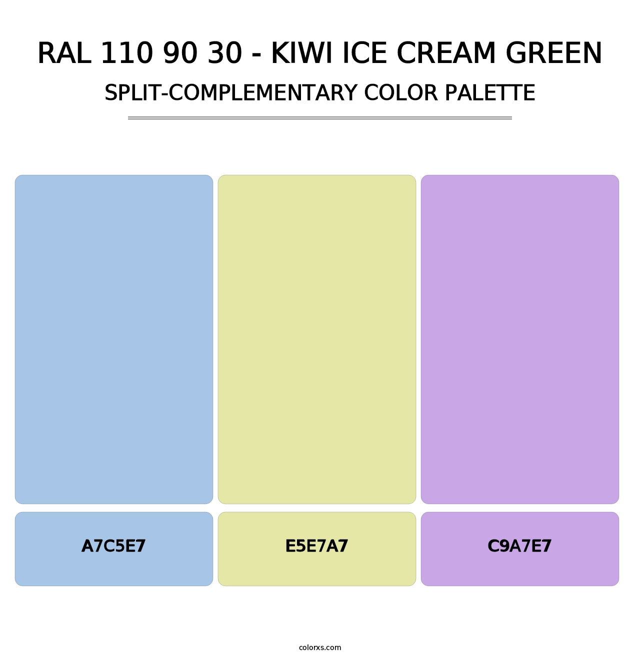 RAL 110 90 30 - Kiwi Ice Cream Green - Split-Complementary Color Palette