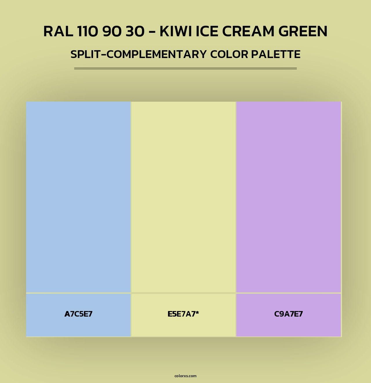 RAL 110 90 30 - Kiwi Ice Cream Green - Split-Complementary Color Palette