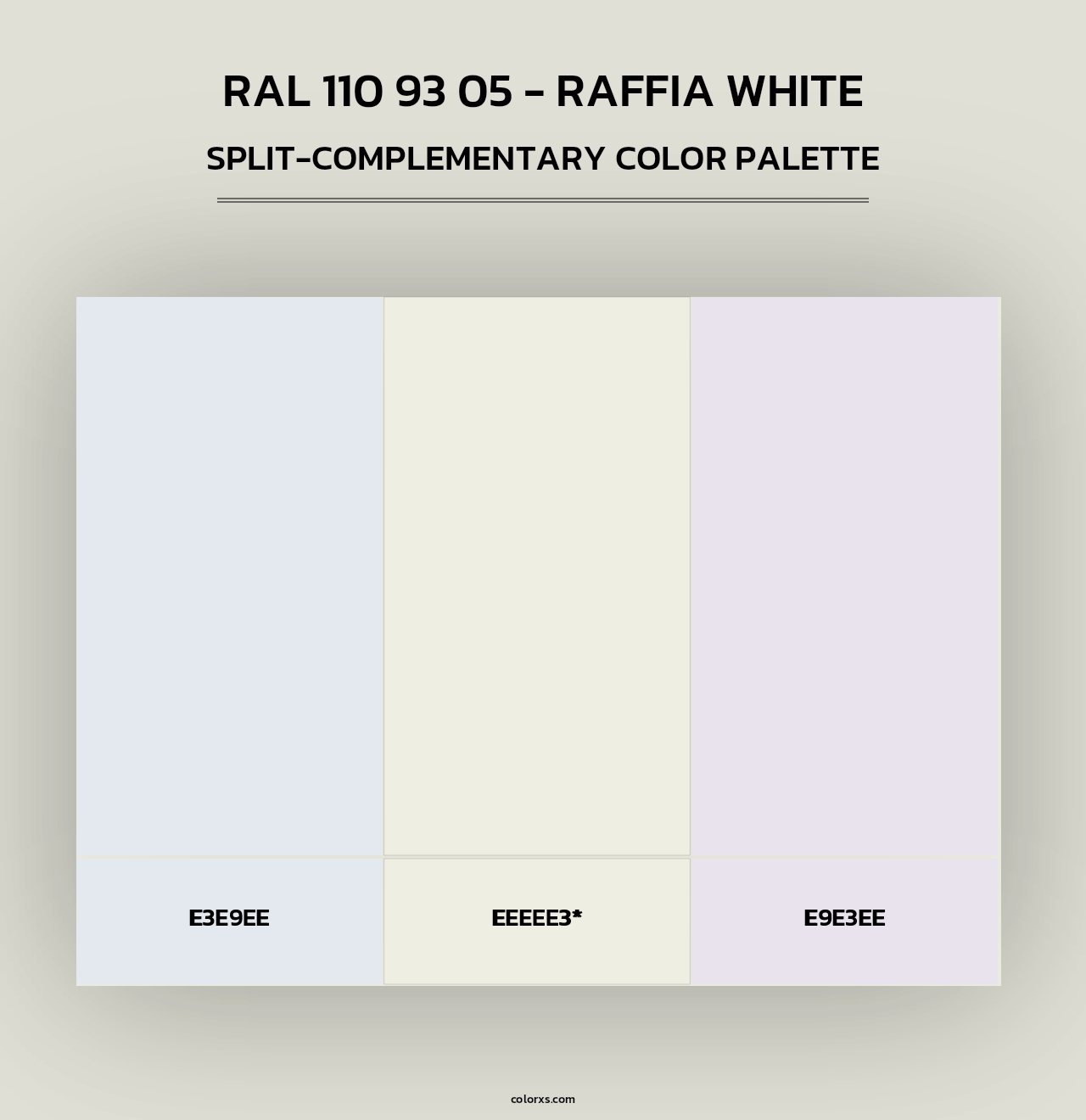 RAL 110 93 05 - Raffia White - Split-Complementary Color Palette