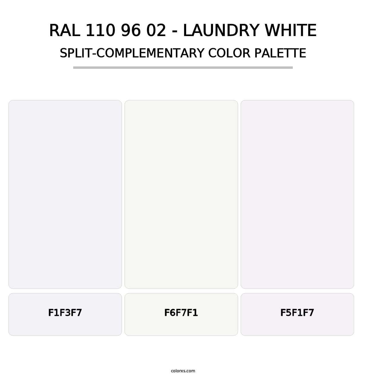 RAL 110 96 02 - Laundry White - Split-Complementary Color Palette