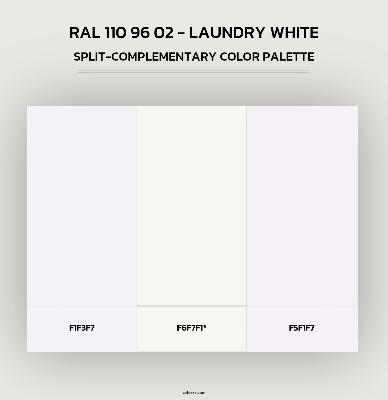 RAL 110 96 02 - Laundry White - Split-Complementary Color Palette