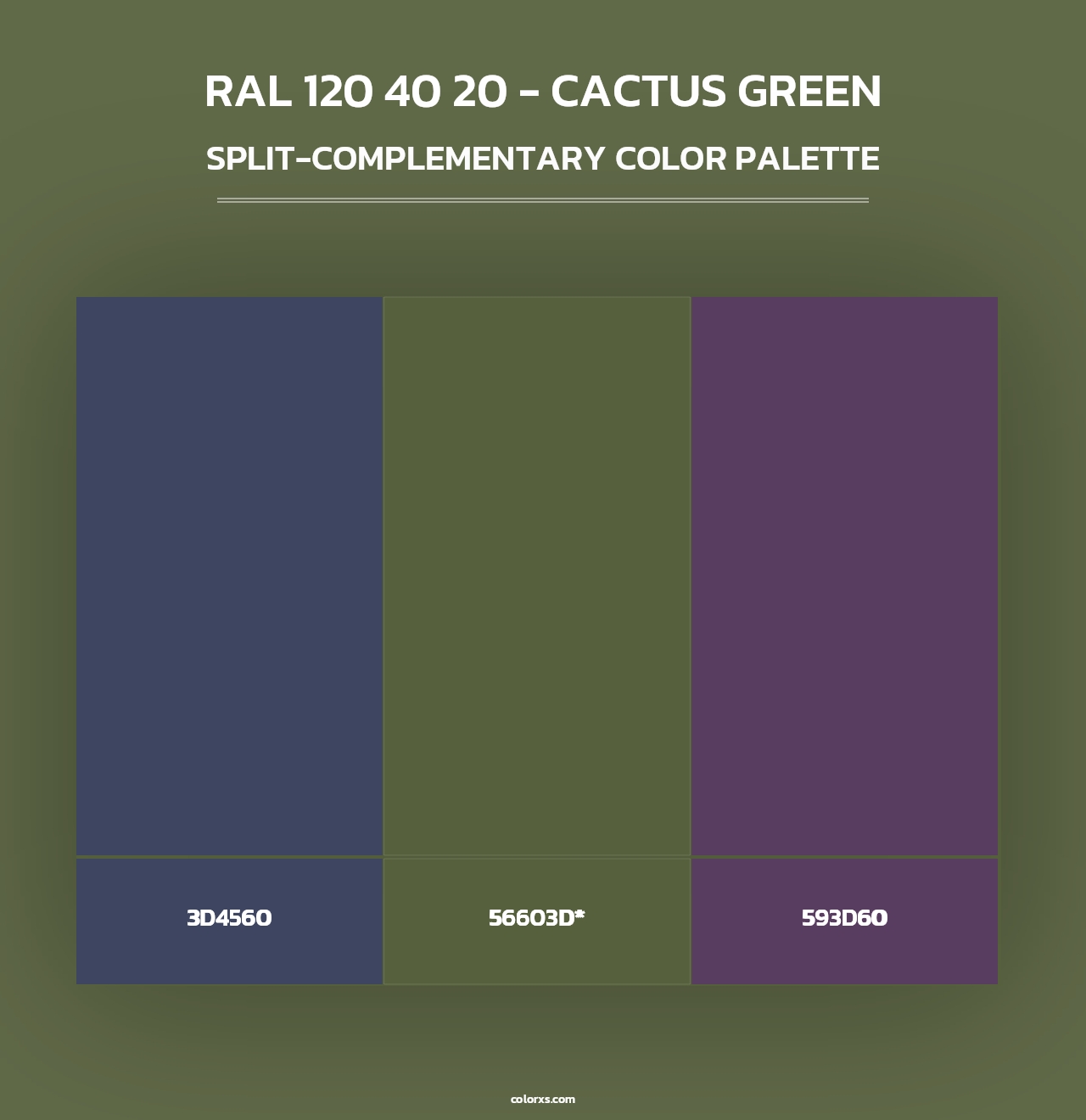 RAL 120 40 20 - Cactus Green - Split-Complementary Color Palette