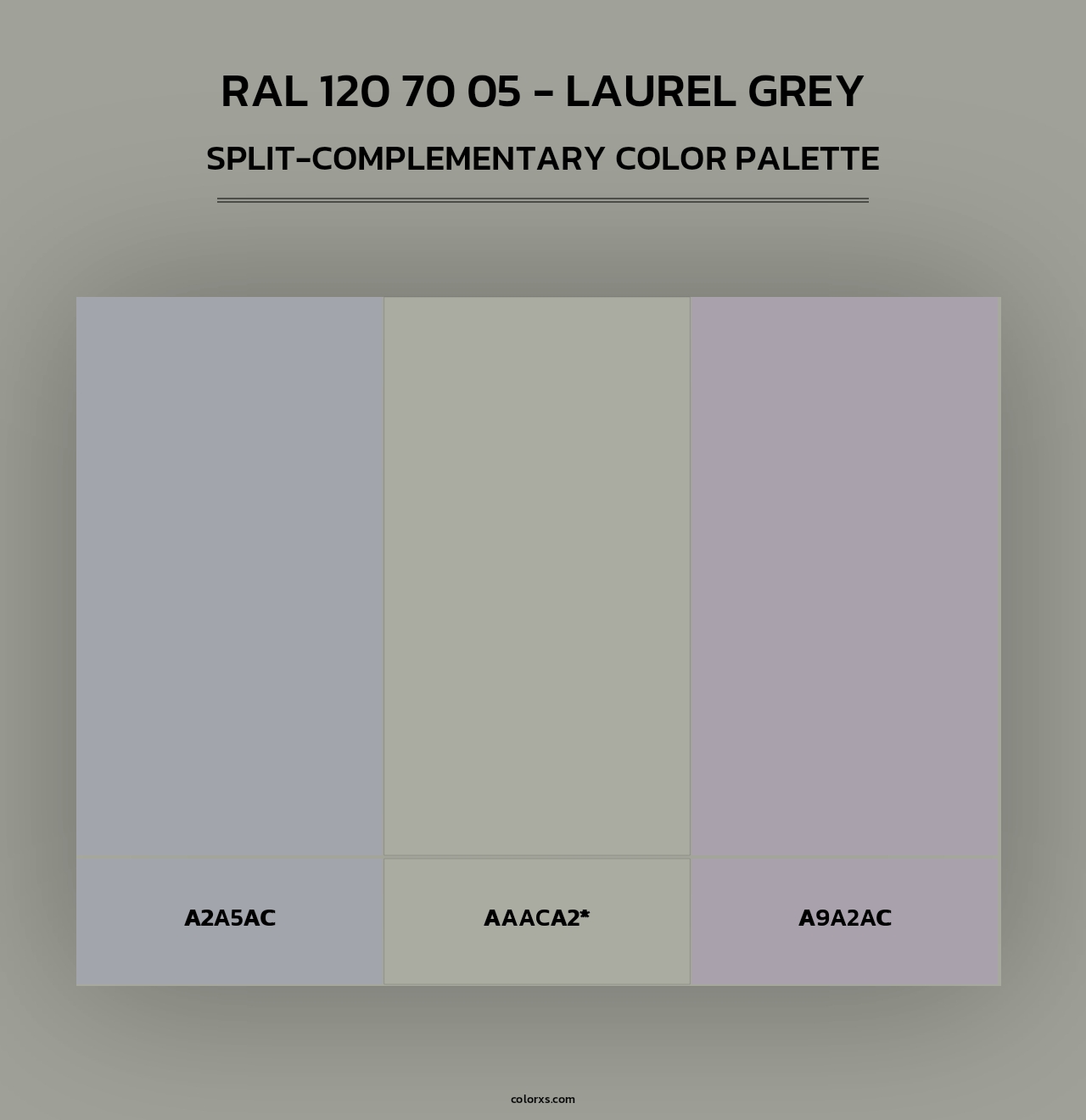 RAL 120 70 05 - Laurel Grey - Split-Complementary Color Palette