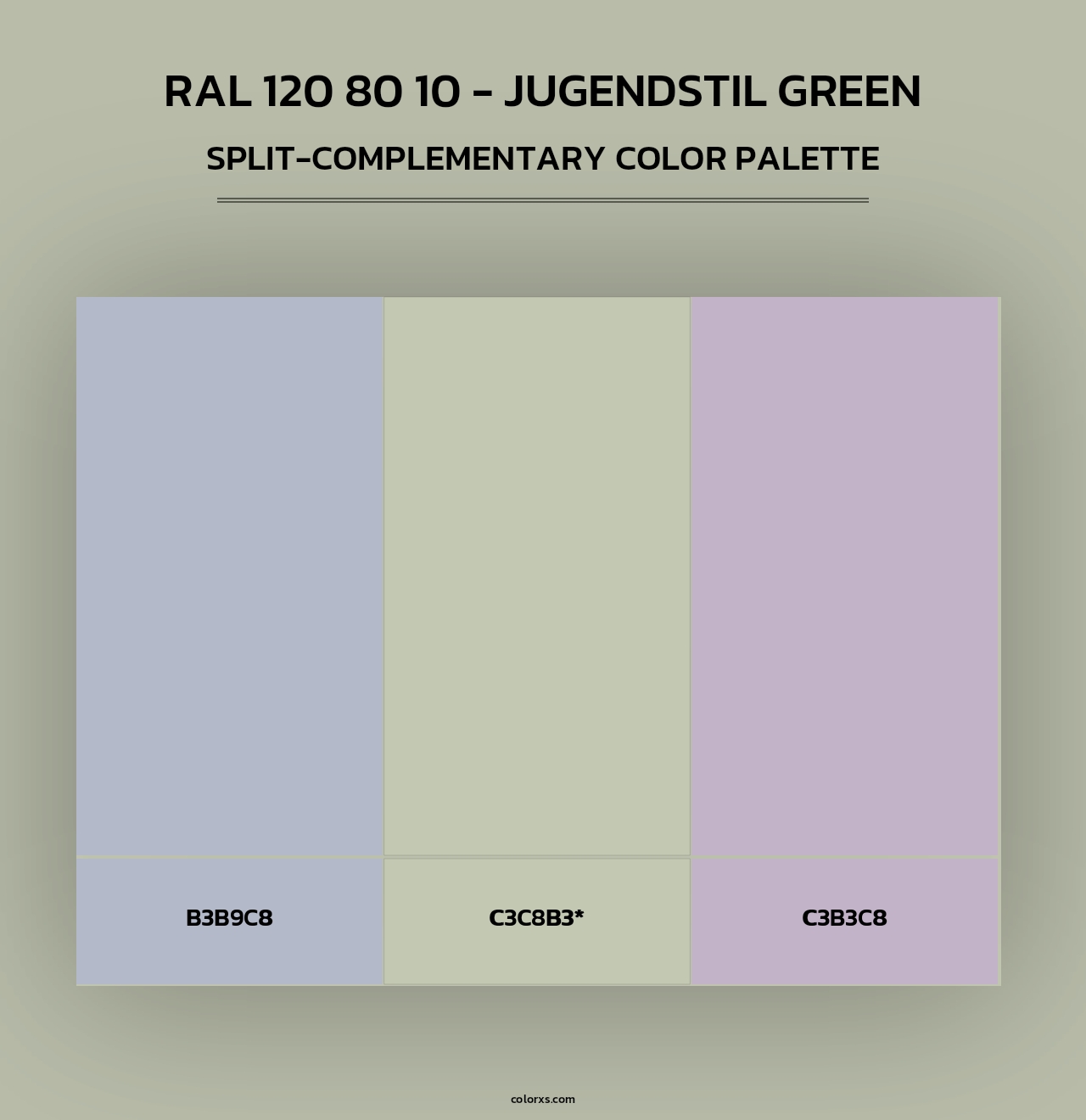 RAL 120 80 10 - Jugendstil Green - Split-Complementary Color Palette