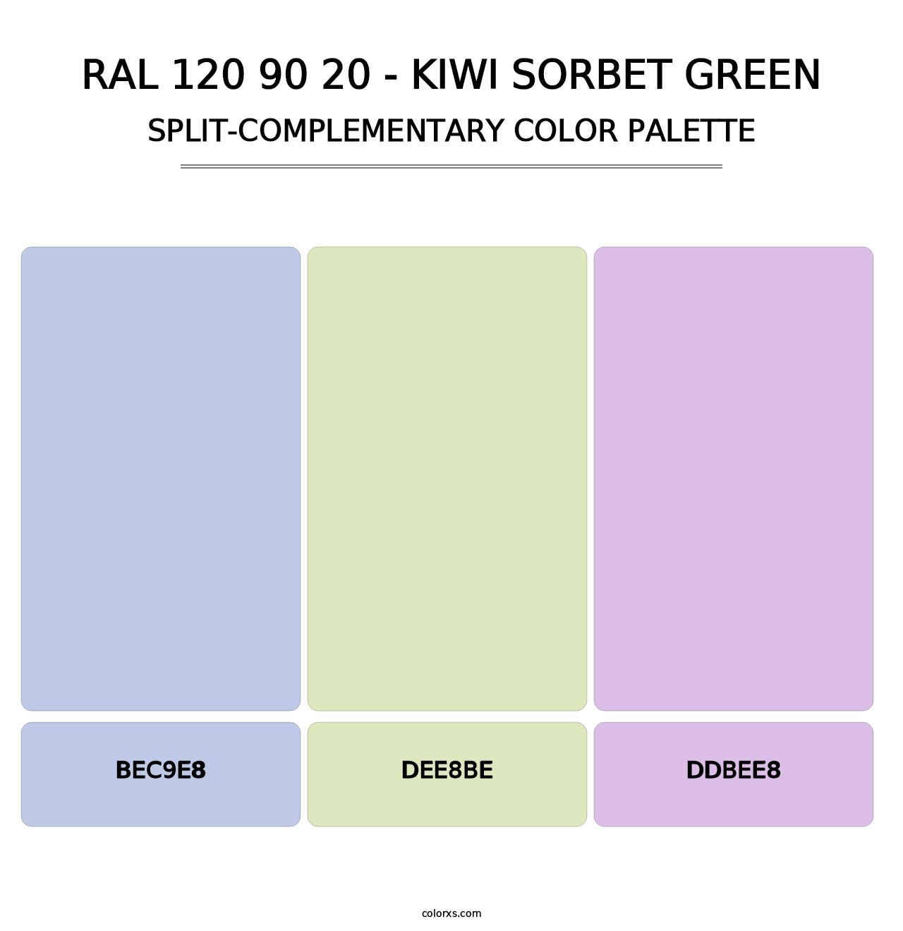 RAL 120 90 20 - Kiwi Sorbet Green - Split-Complementary Color Palette