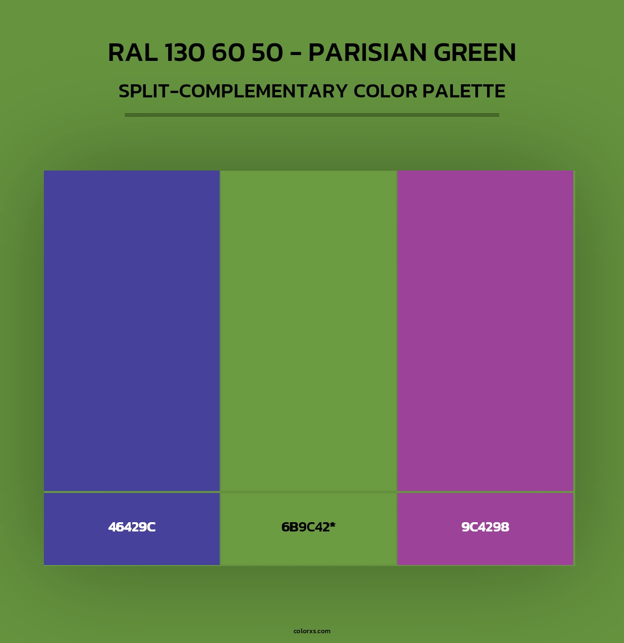 RAL 130 60 50 - Parisian Green - Split-Complementary Color Palette