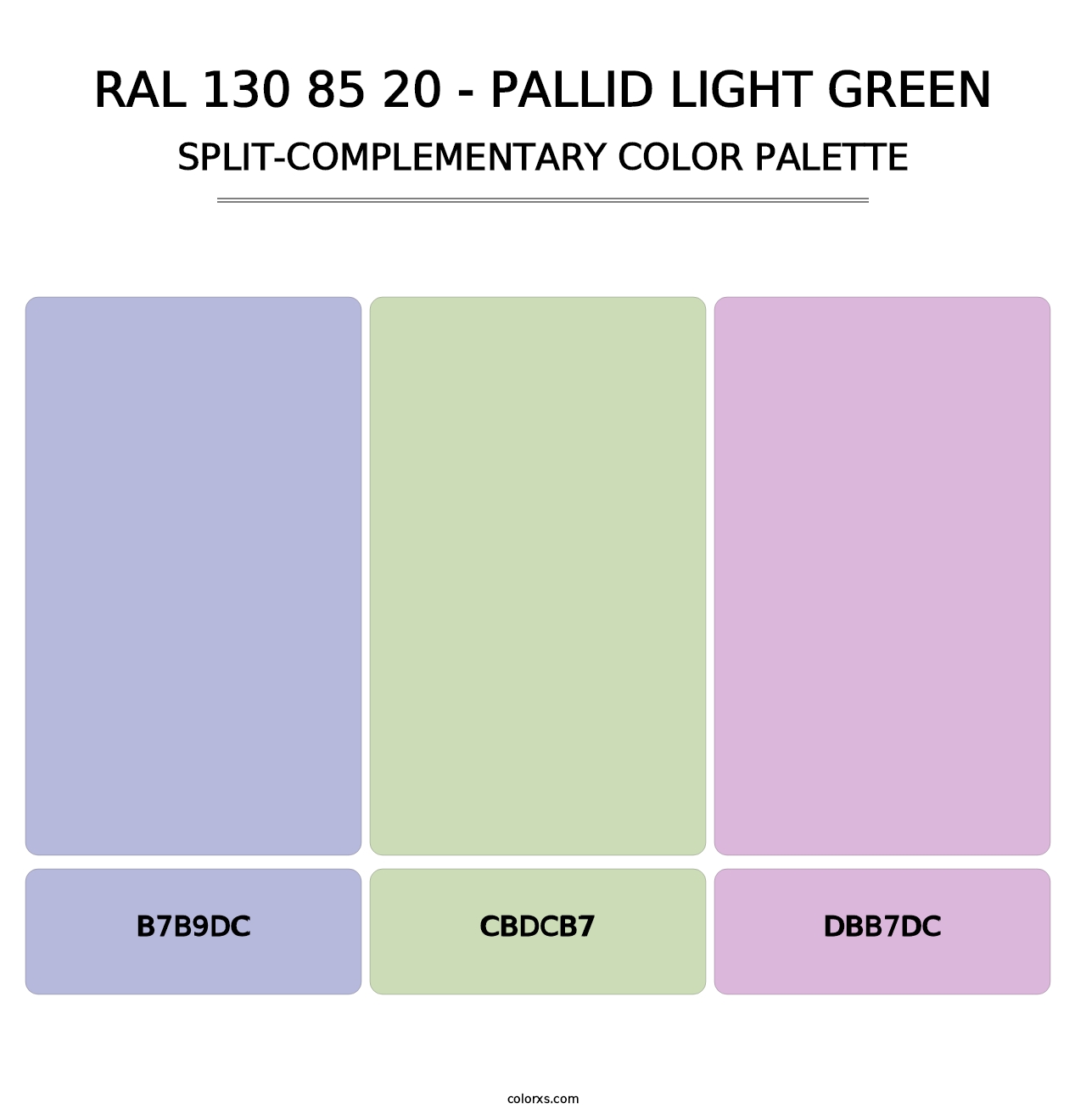 RAL 130 85 20 - Pallid Light Green - Split-Complementary Color Palette