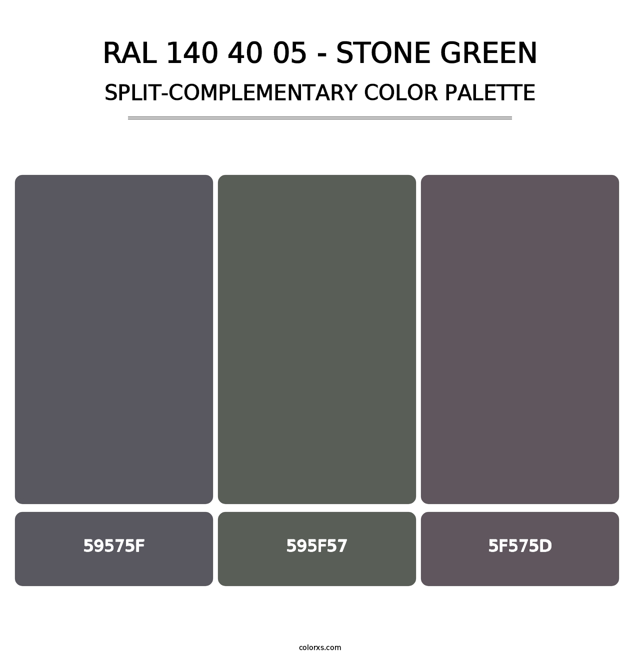RAL 140 40 05 - Stone Green - Split-Complementary Color Palette
