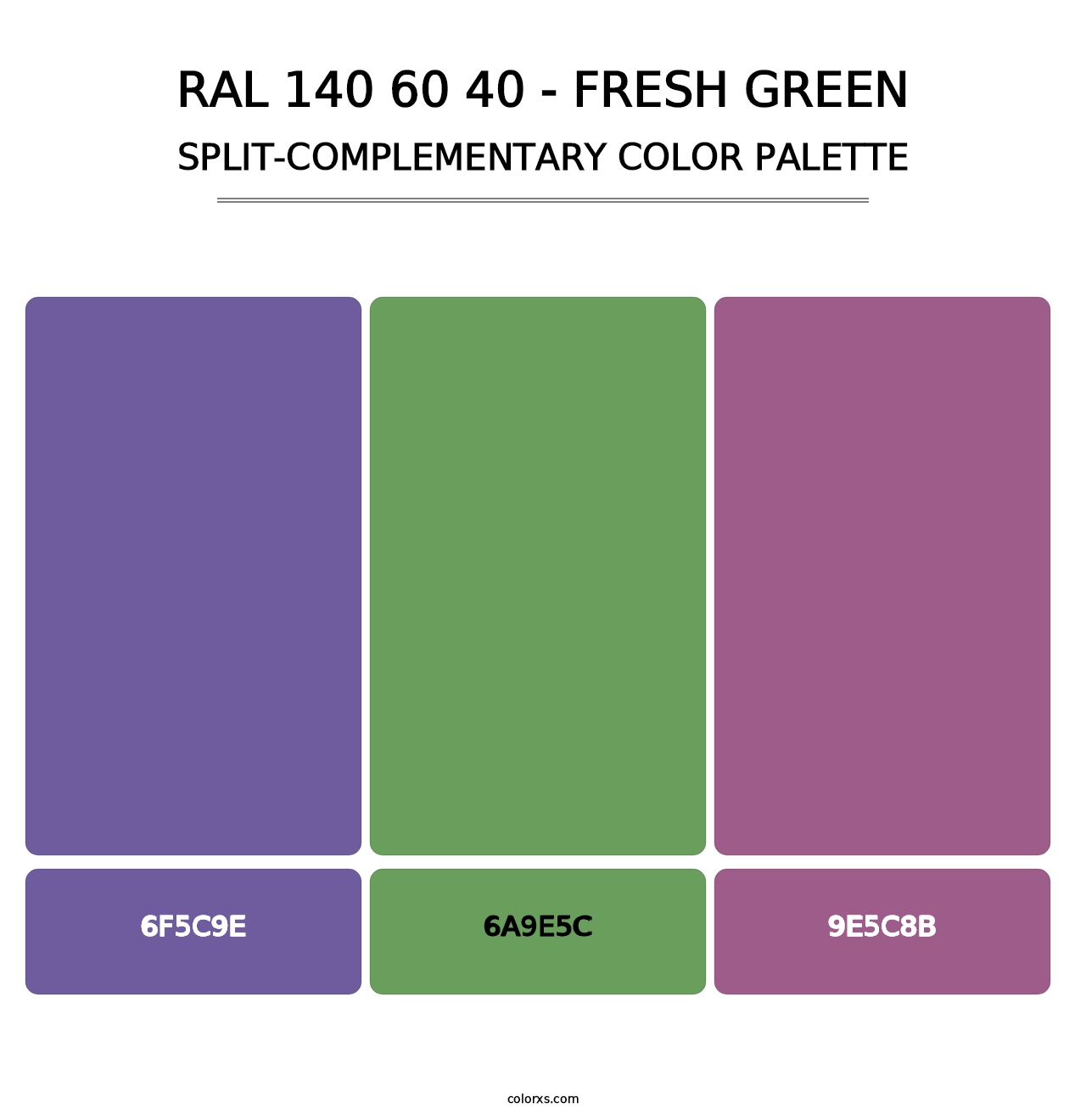 RAL 140 60 40 - Fresh Green - Split-Complementary Color Palette