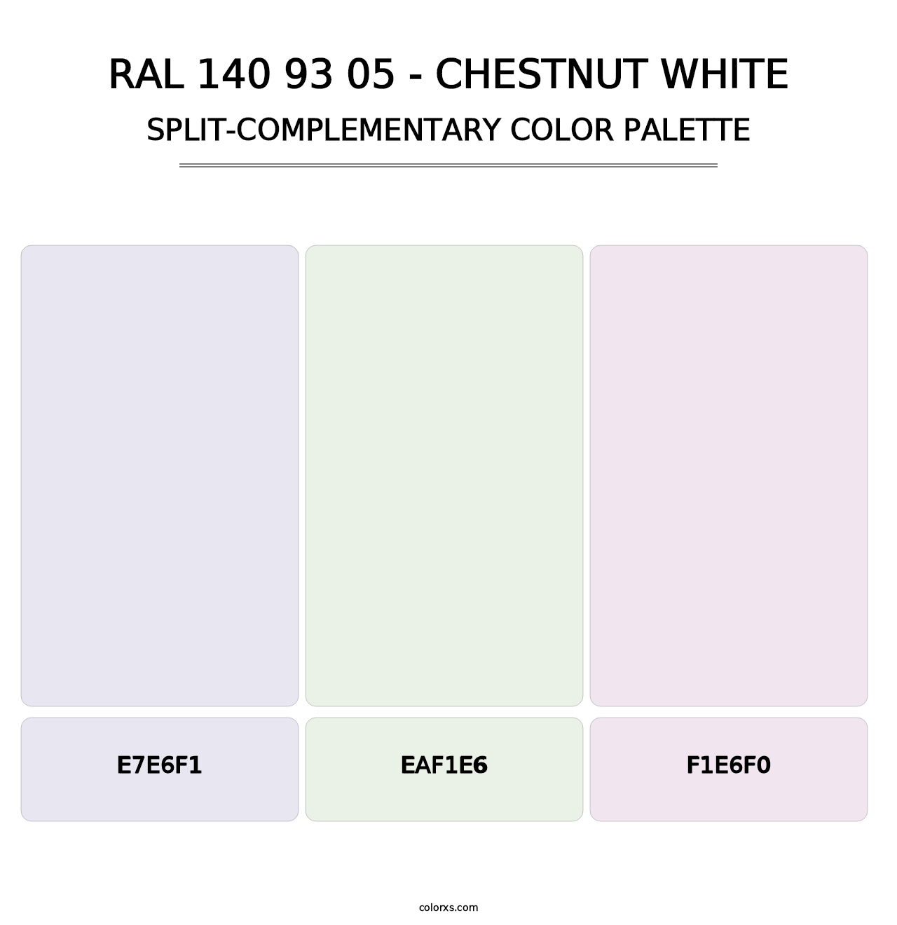RAL 140 93 05 - Chestnut White - Split-Complementary Color Palette