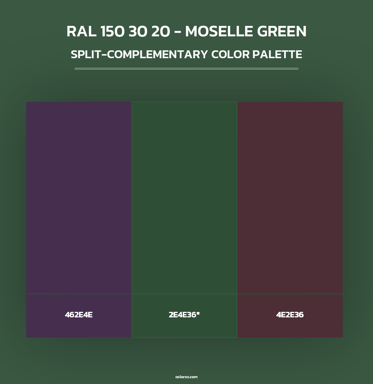 RAL 150 30 20 - Moselle Green - Split-Complementary Color Palette