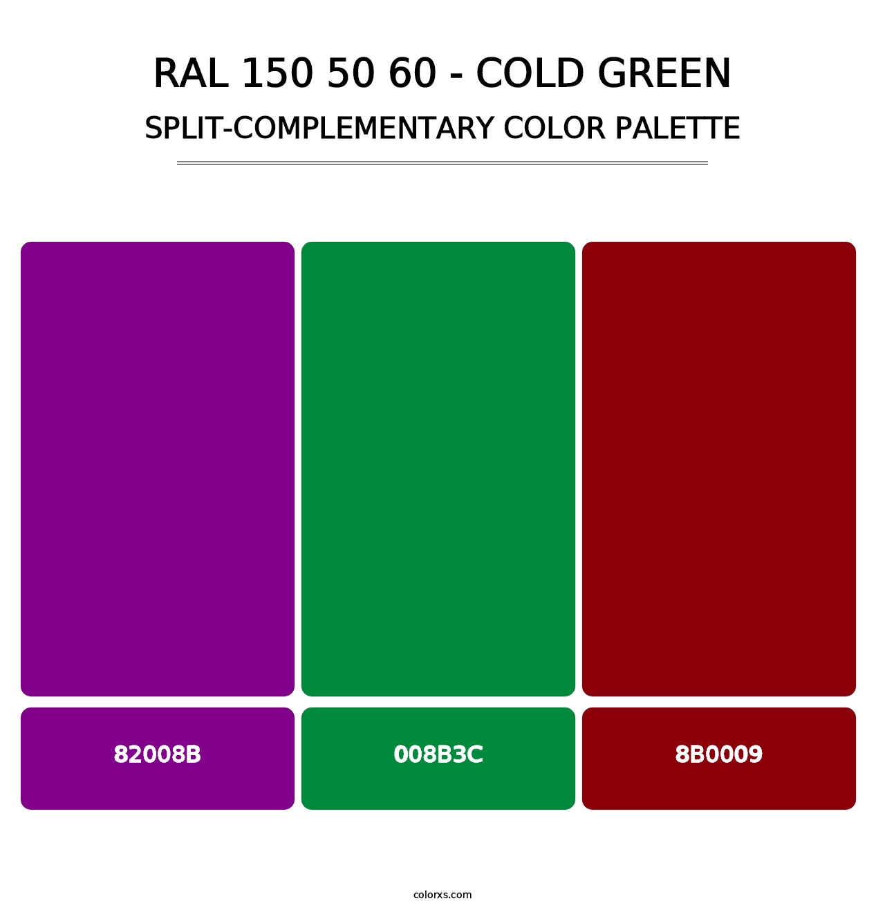 RAL 150 50 60 - Cold Green - Split-Complementary Color Palette
