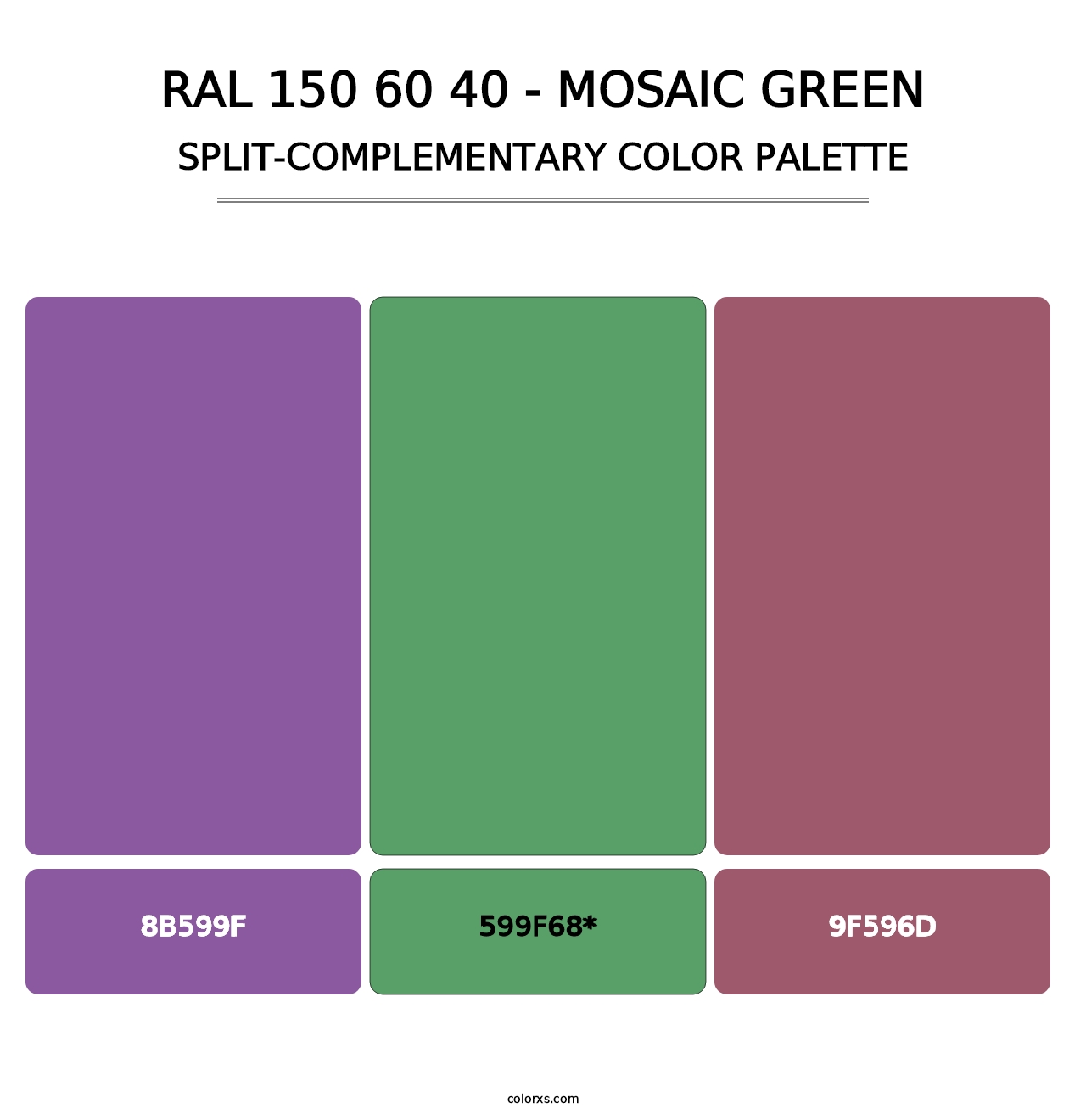 RAL 150 60 40 - Mosaic Green - Split-Complementary Color Palette