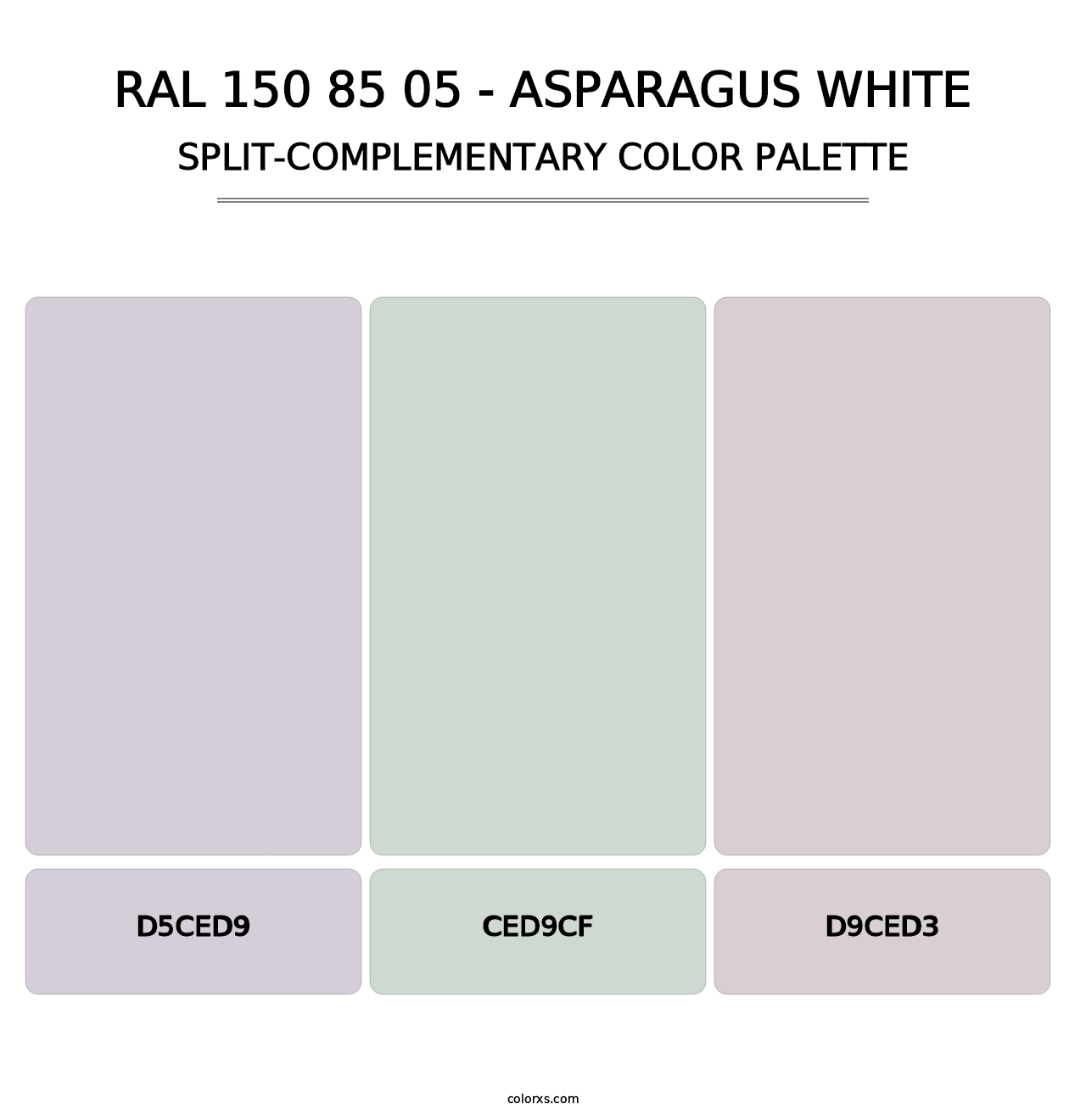 RAL 150 85 05 - Asparagus White - Split-Complementary Color Palette