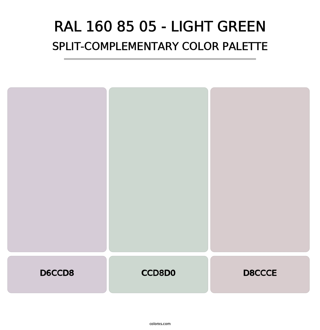 RAL 160 85 05 - Light Green - Split-Complementary Color Palette