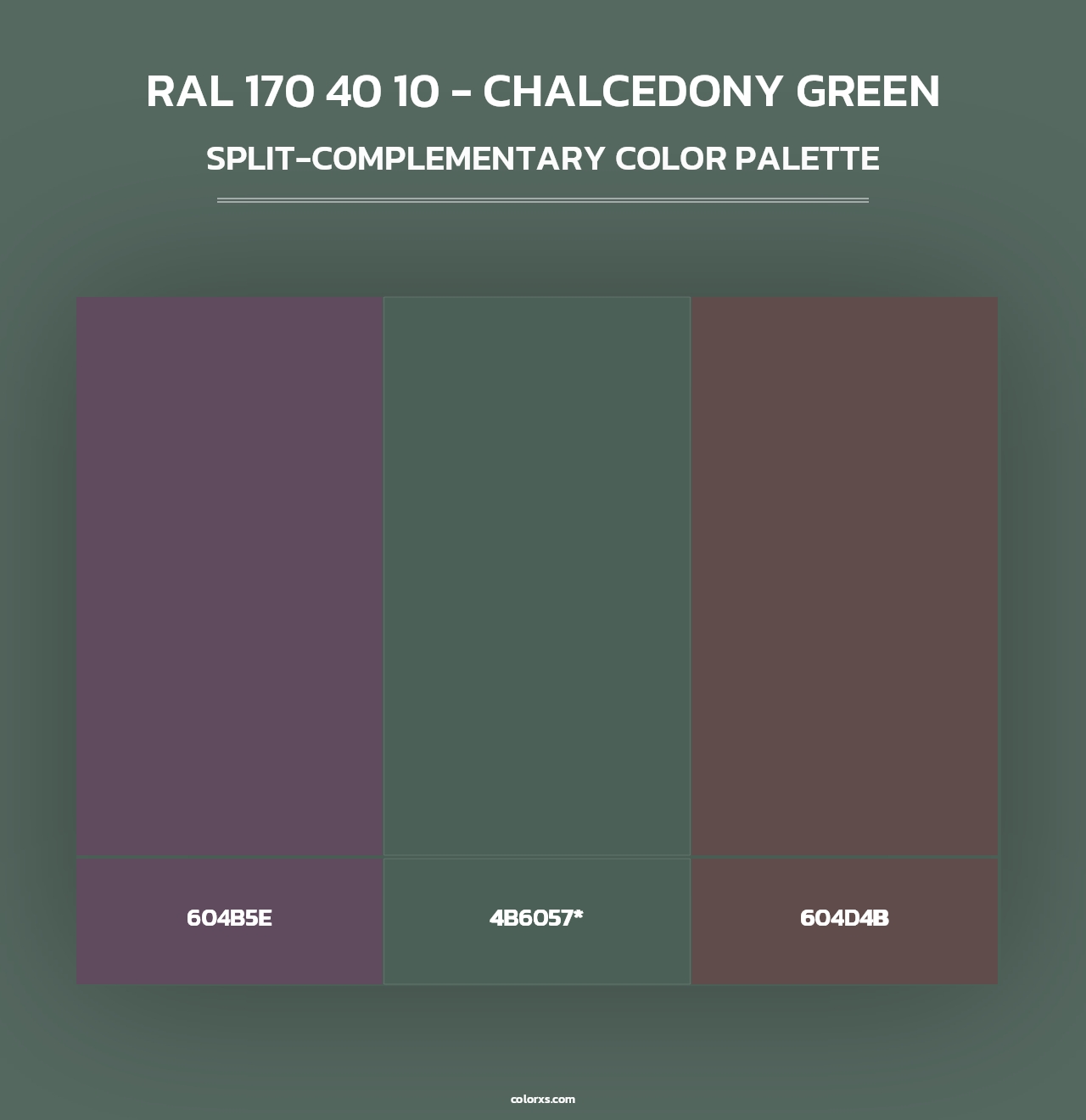 RAL 170 40 10 - Chalcedony Green - Split-Complementary Color Palette