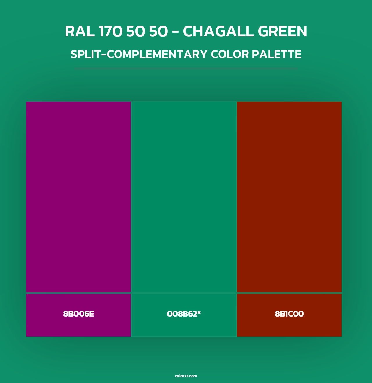 RAL 170 50 50 - Chagall Green - Split-Complementary Color Palette