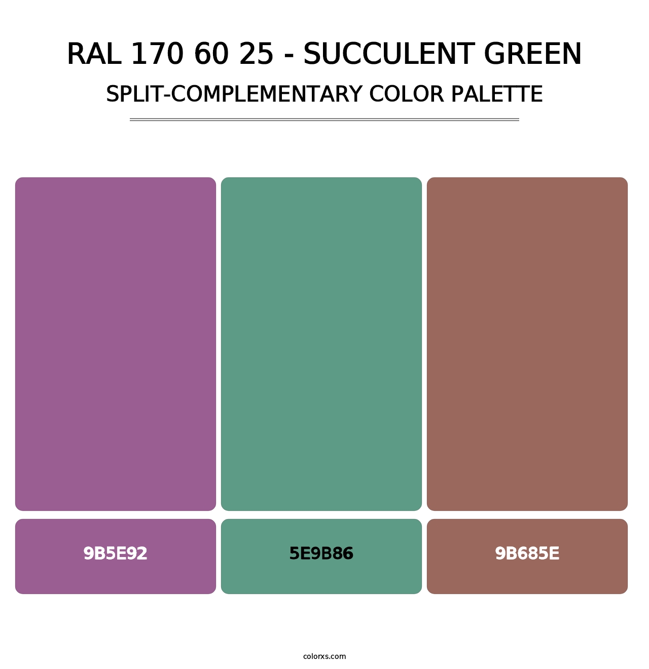 RAL 170 60 25 - Succulent Green - Split-Complementary Color Palette