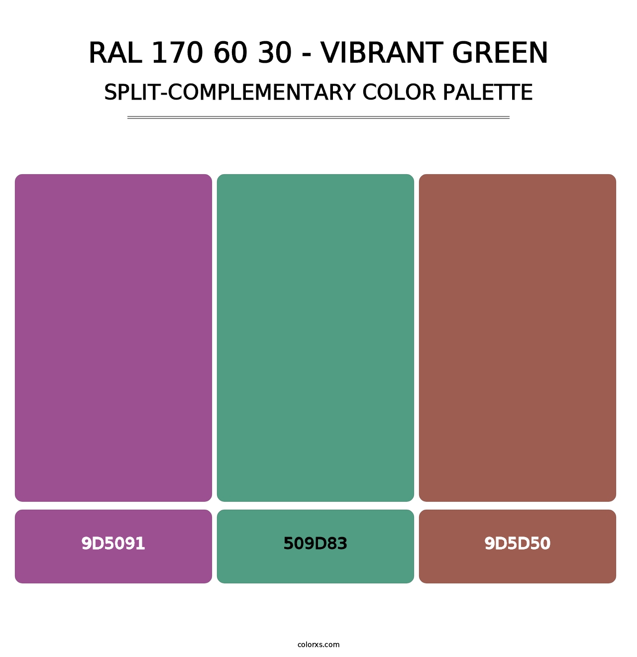 RAL 170 60 30 - Vibrant Green - Split-Complementary Color Palette
