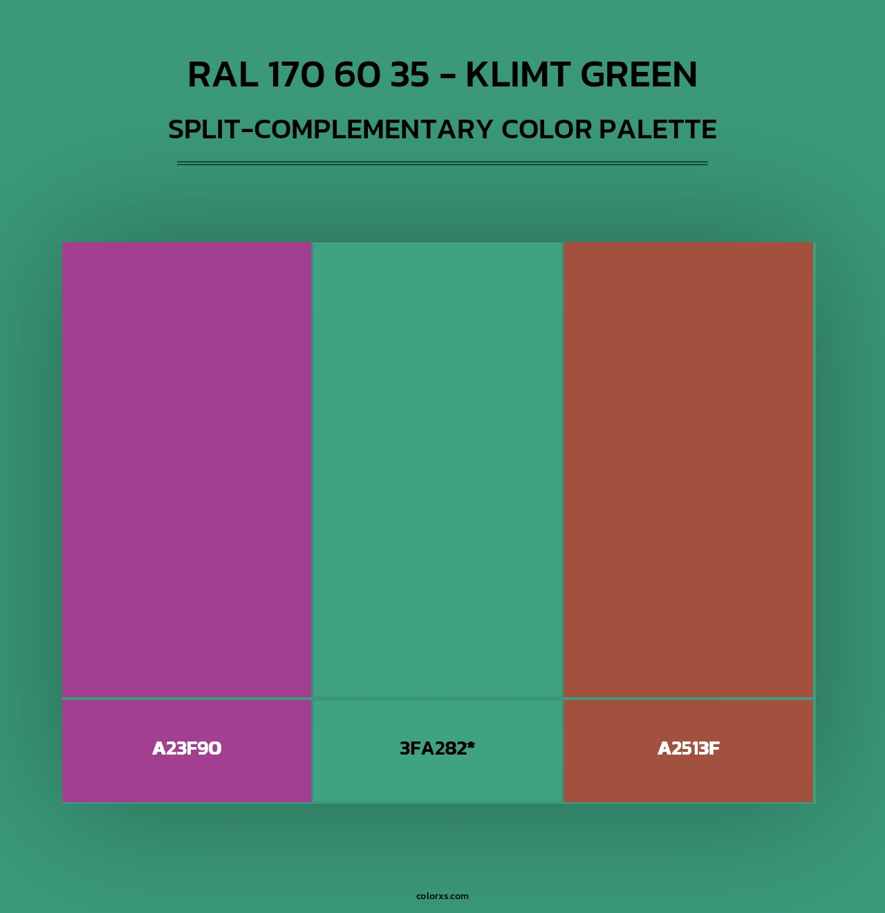 RAL 170 60 35 - Klimt Green - Split-Complementary Color Palette
