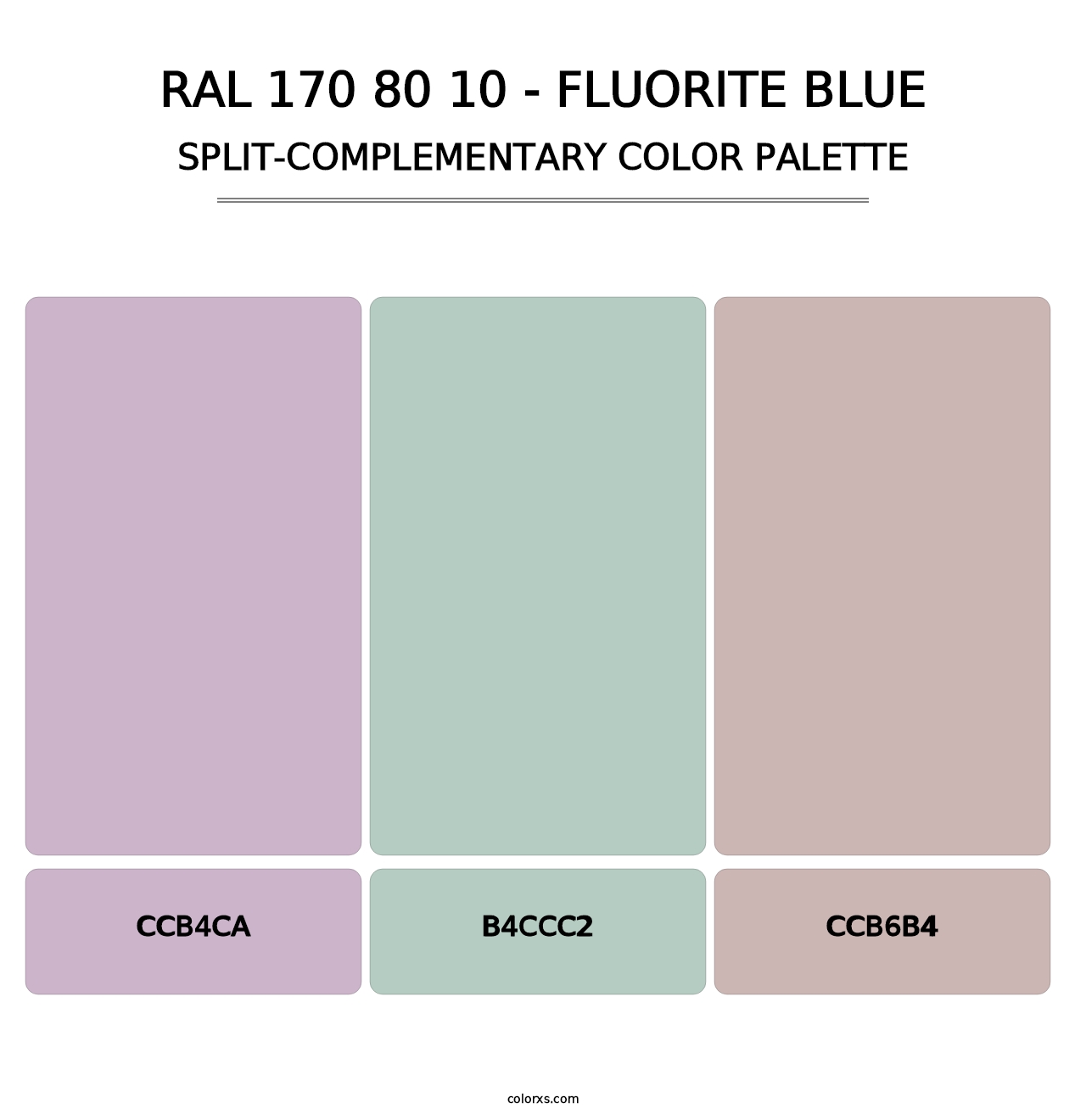 RAL 170 80 10 - Fluorite Blue - Split-Complementary Color Palette