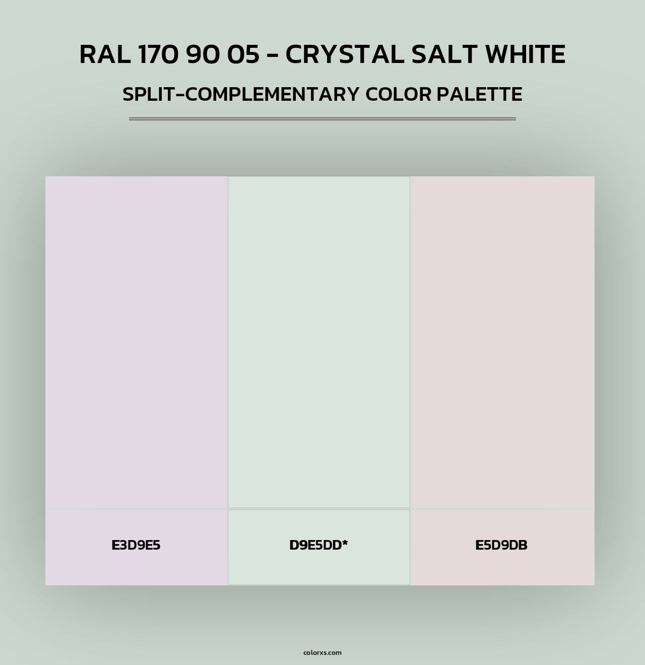 RAL 170 90 05 - Crystal Salt White - Split-Complementary Color Palette