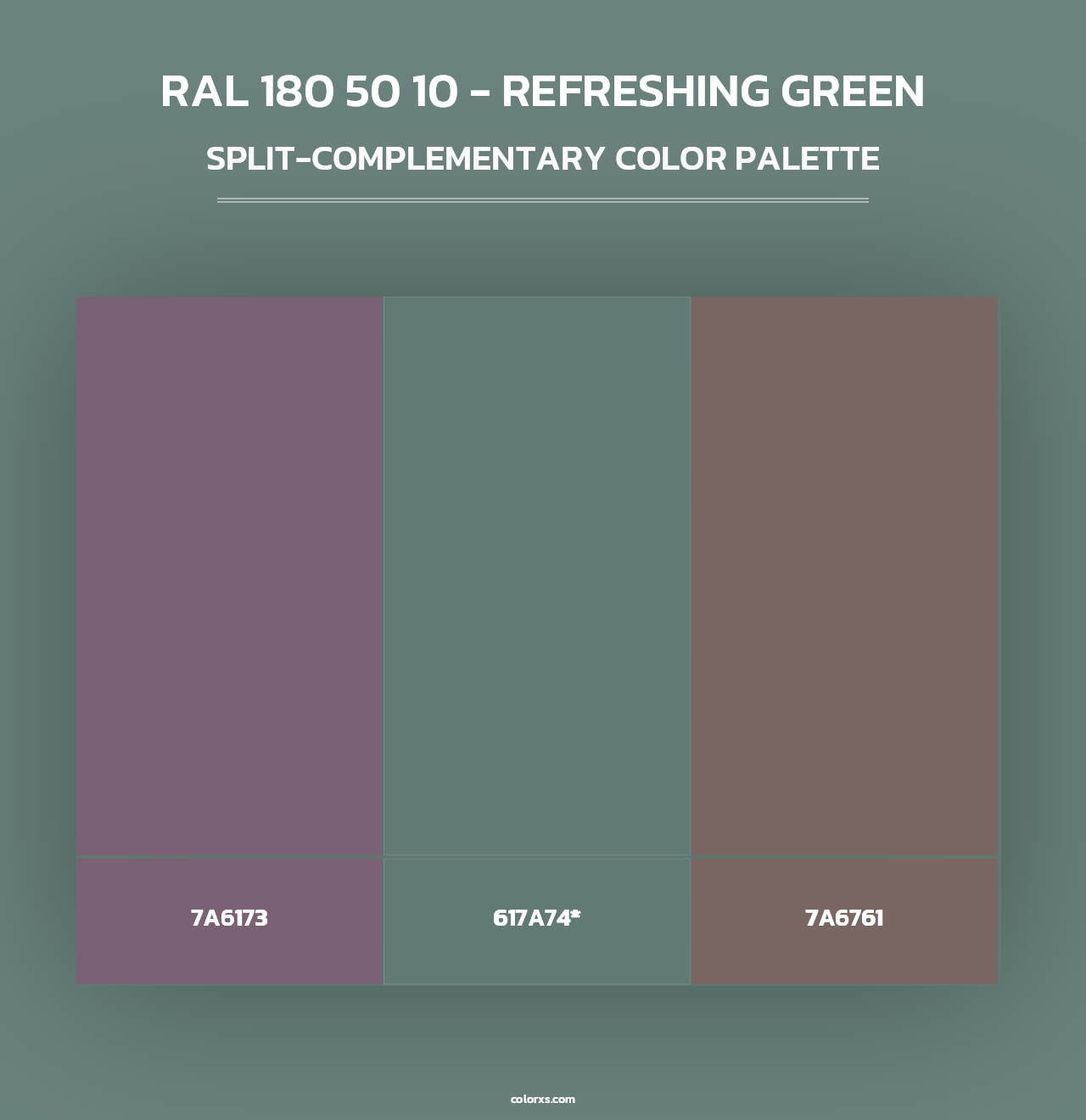 RAL 180 50 10 - Refreshing Green - Split-Complementary Color Palette