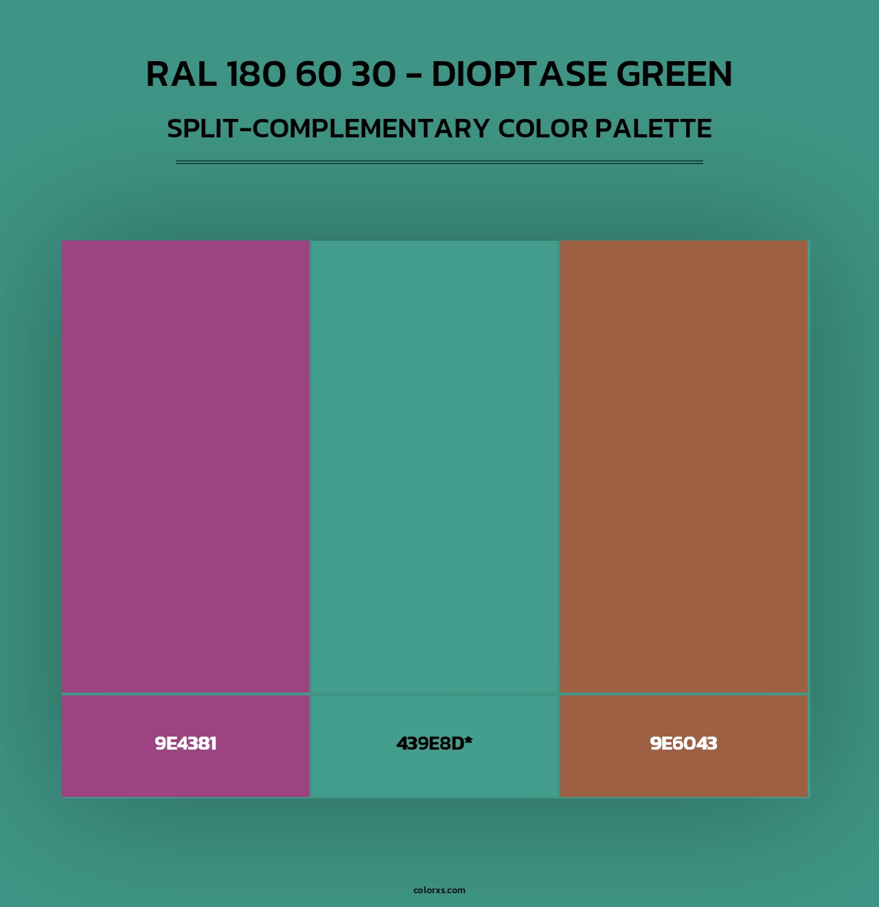 RAL 180 60 30 - Dioptase Green - Split-Complementary Color Palette