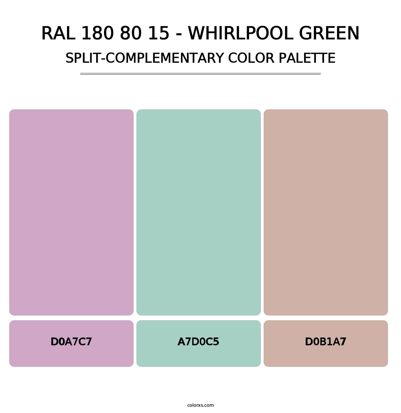 RAL 180 80 15 - Whirlpool Green - Split-Complementary Color Palette