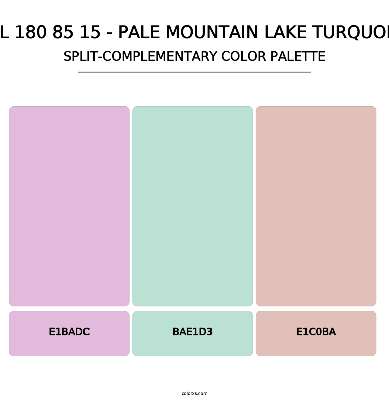 RAL 180 85 15 - Pale Mountain Lake Turquoise - Split-Complementary Color Palette
