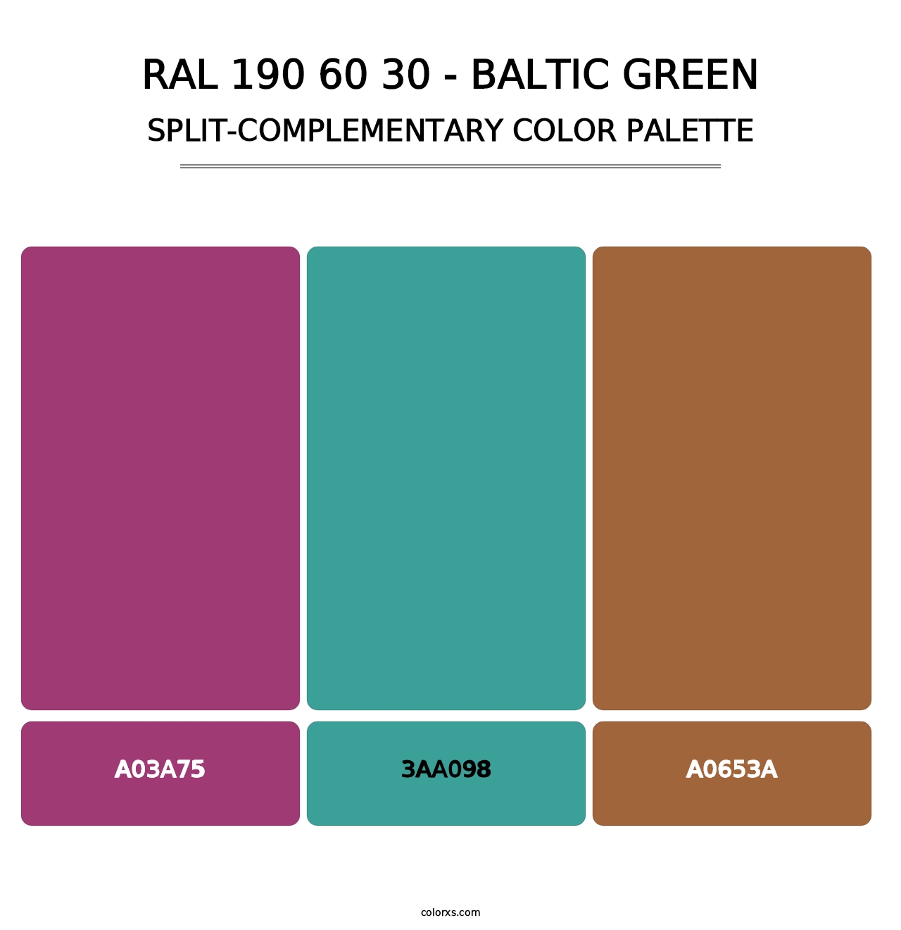RAL 190 60 30 - Baltic Green - Split-Complementary Color Palette