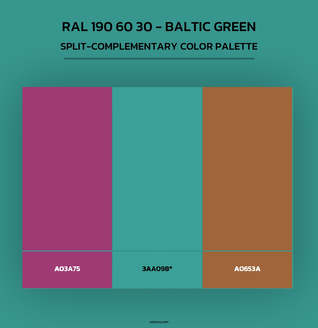 RAL 190 60 30 - Baltic Green - Split-Complementary Color Palette