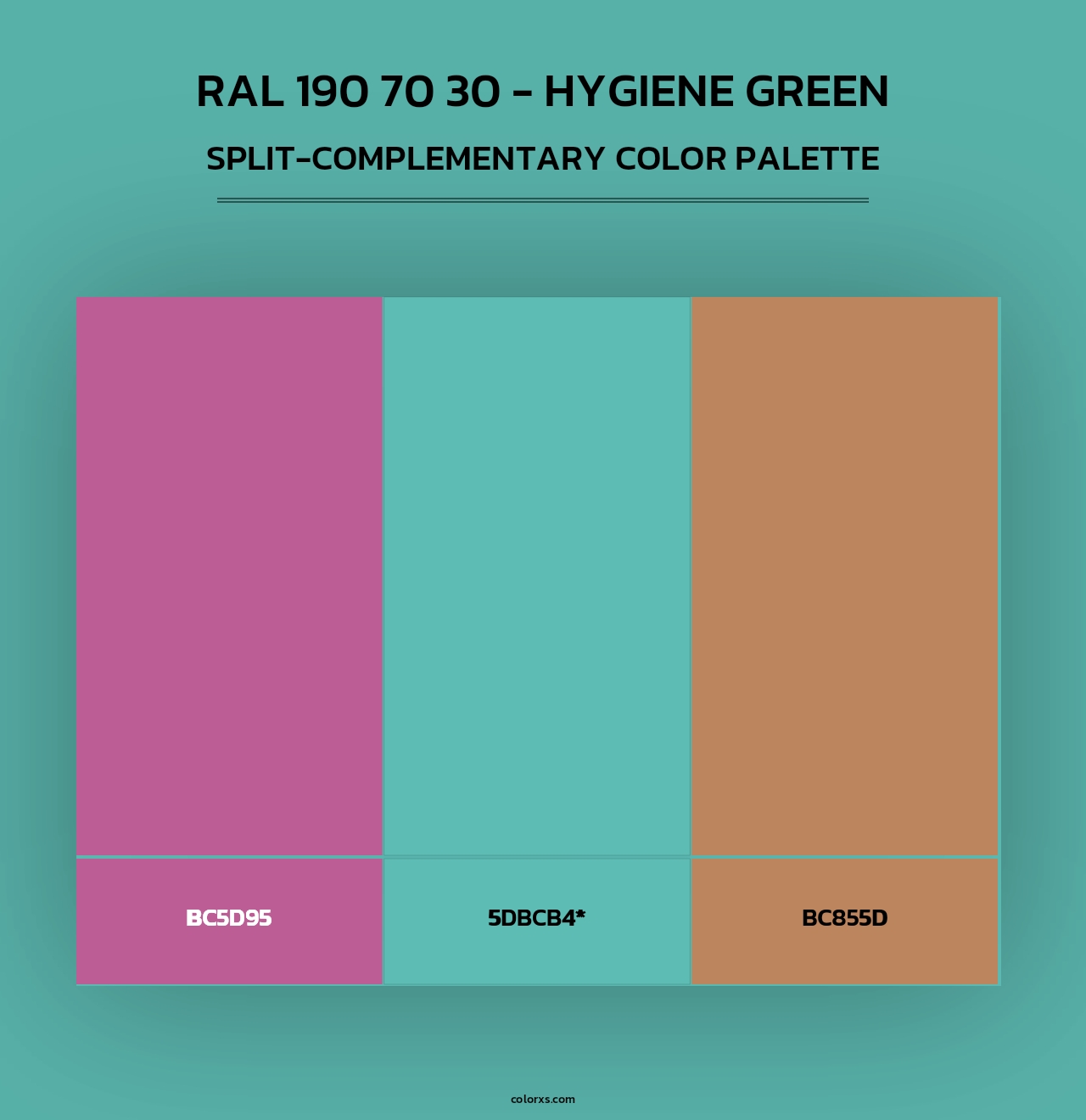 RAL 190 70 30 - Hygiene Green - Split-Complementary Color Palette