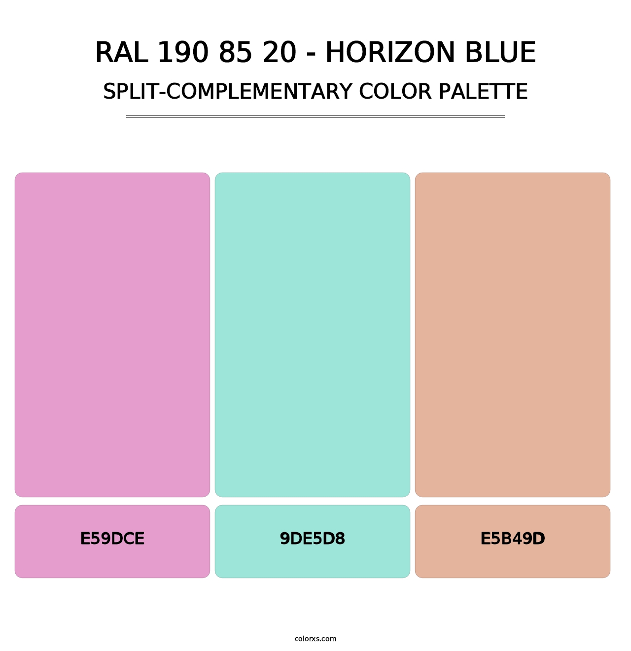 RAL 190 85 20 - Horizon Blue - Split-Complementary Color Palette