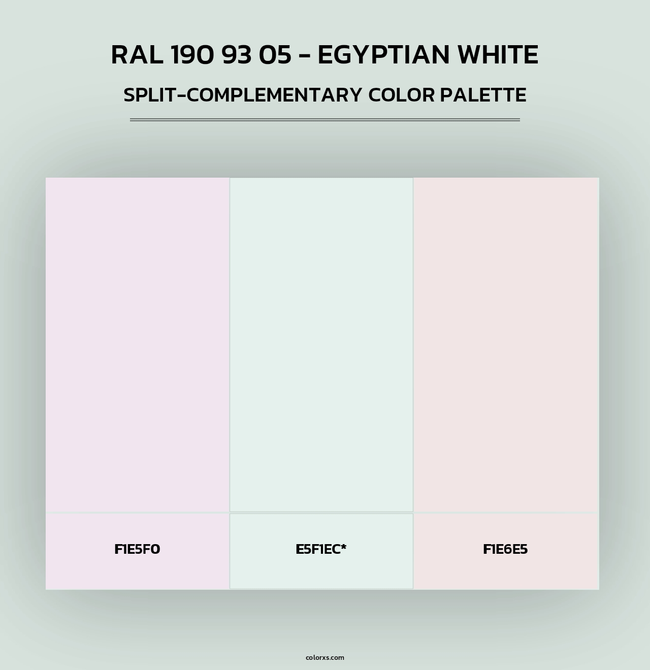RAL 190 93 05 - Egyptian White - Split-Complementary Color Palette