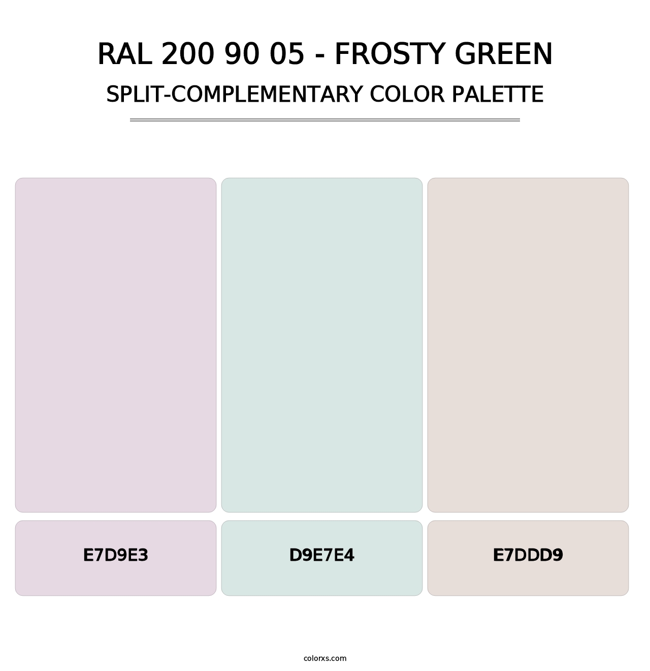 RAL 200 90 05 - Frosty Green - Split-Complementary Color Palette