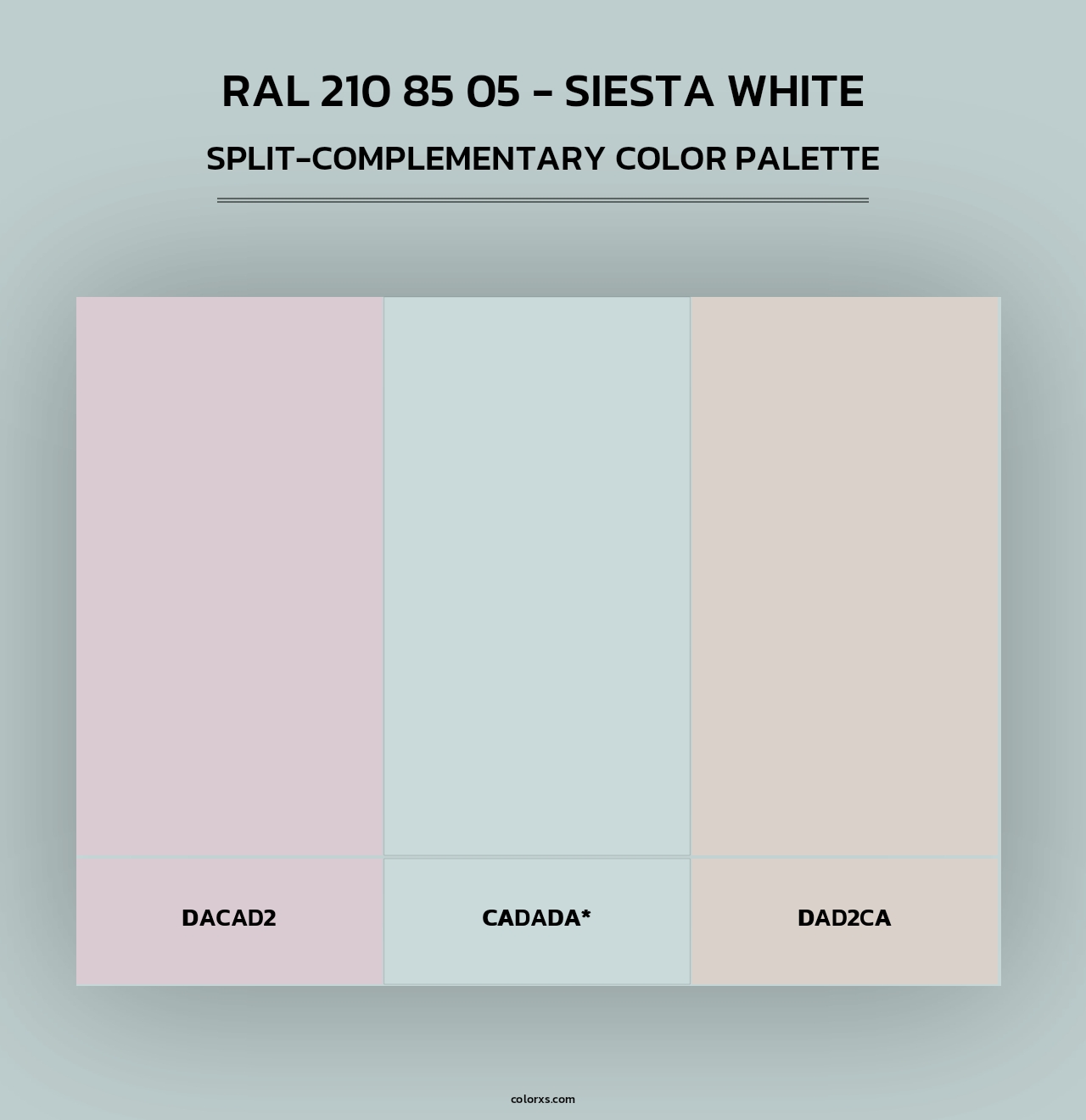 RAL 210 85 05 - Siesta White - Split-Complementary Color Palette