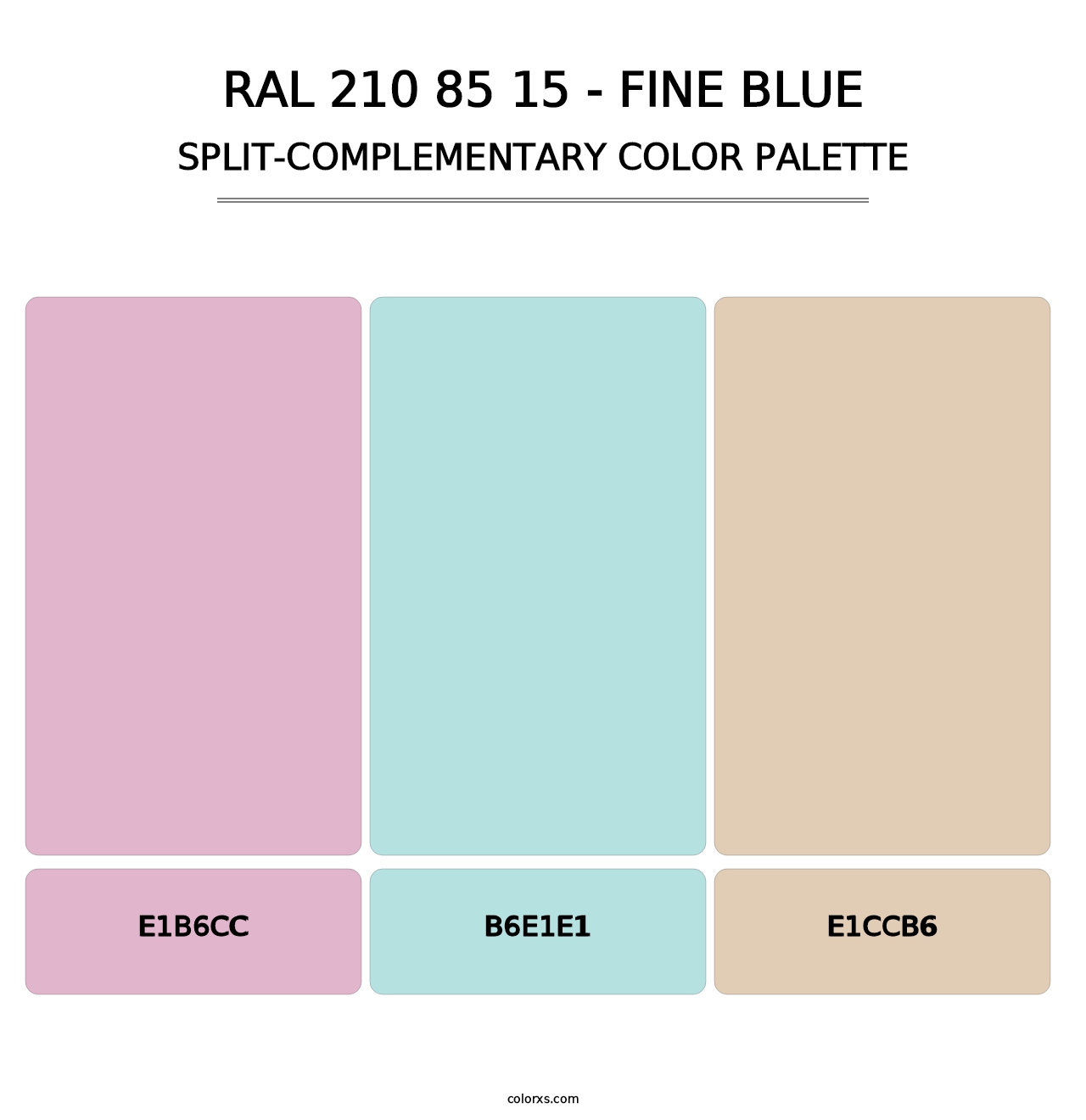 RAL 210 85 15 - Fine Blue - Split-Complementary Color Palette