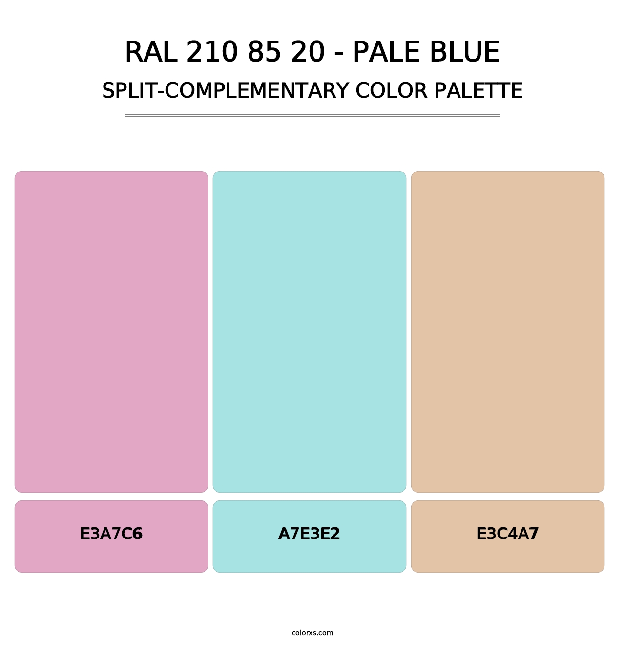 RAL 210 85 20 - Pale Blue - Split-Complementary Color Palette