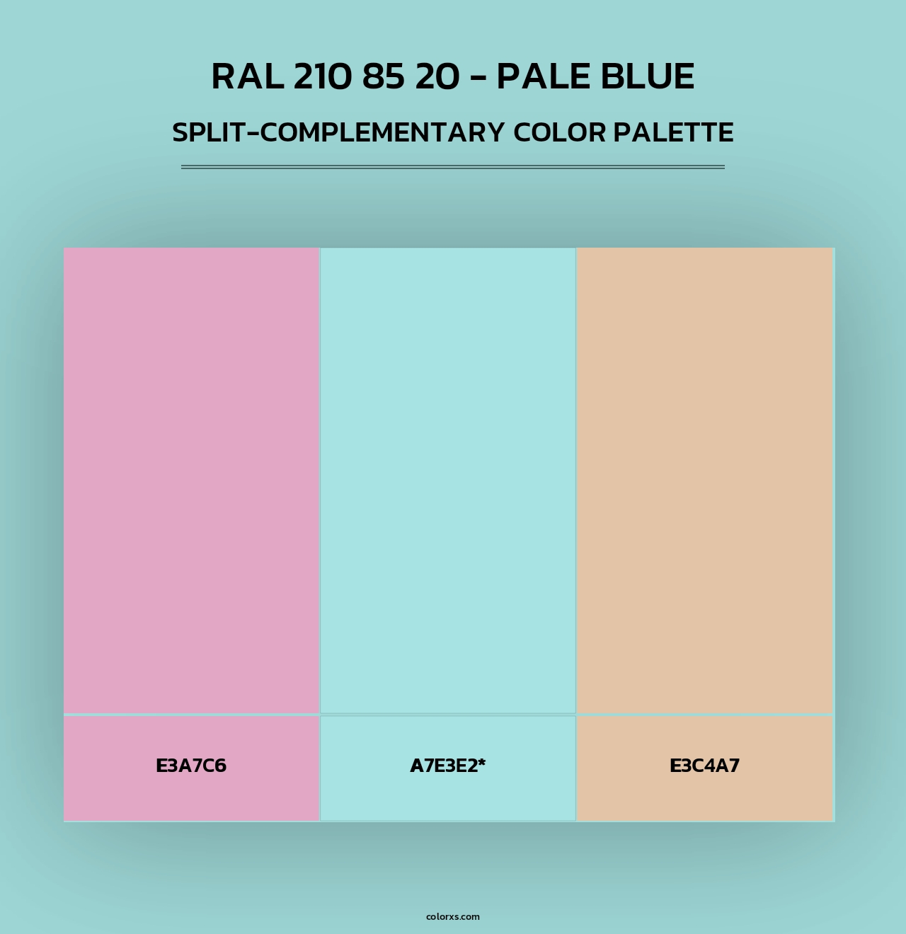 RAL 210 85 20 - Pale Blue - Split-Complementary Color Palette