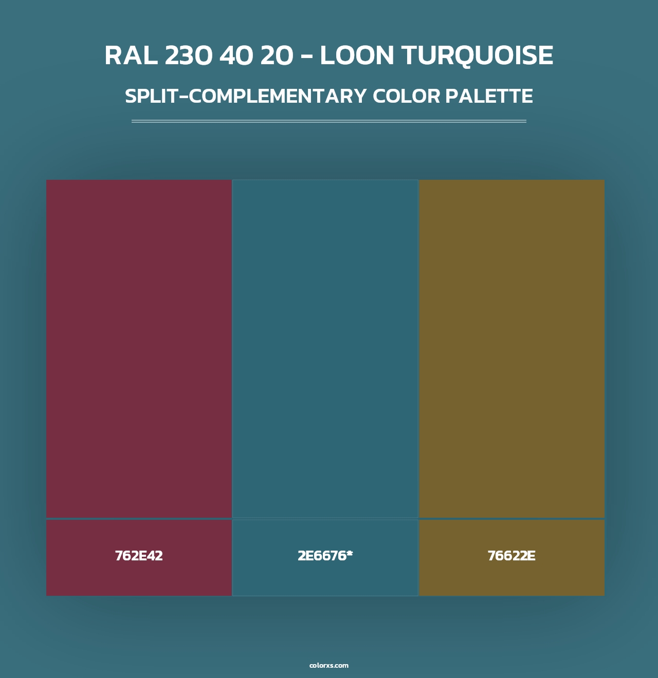 RAL 230 40 20 - Loon Turquoise - Split-Complementary Color Palette