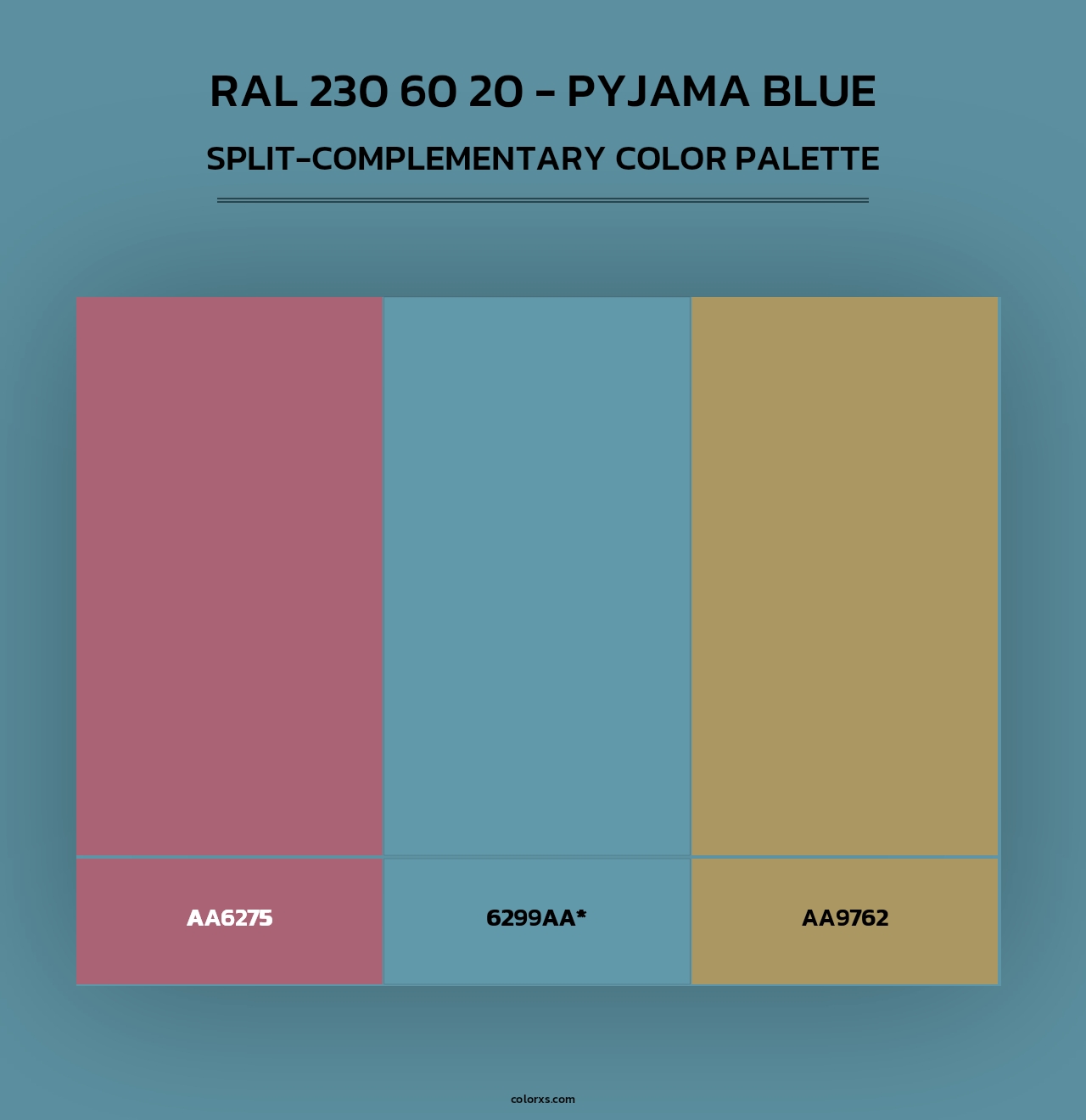 RAL 230 60 20 - Pyjama Blue - Split-Complementary Color Palette