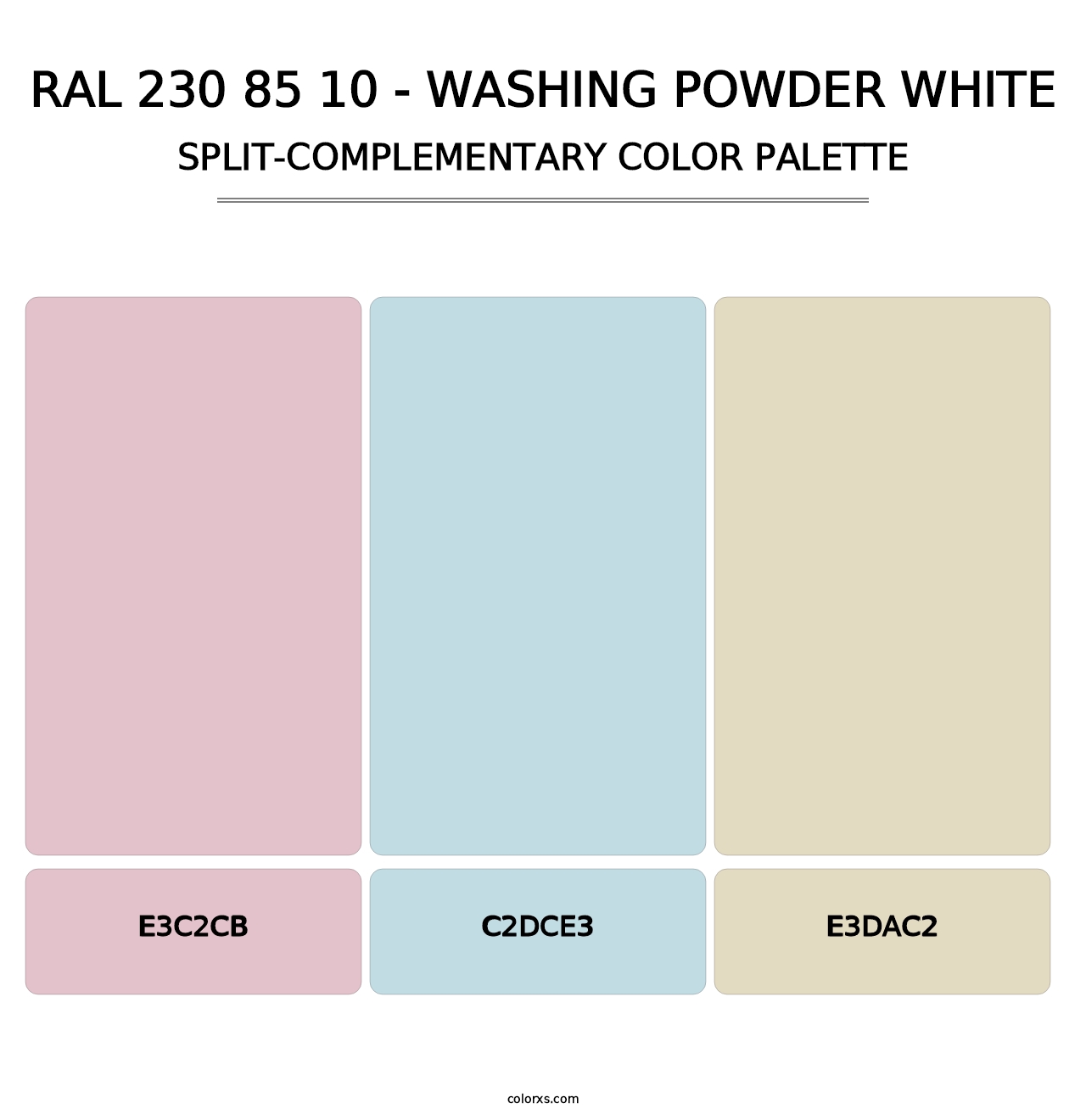 RAL 230 85 10 - Washing Powder White - Split-Complementary Color Palette
