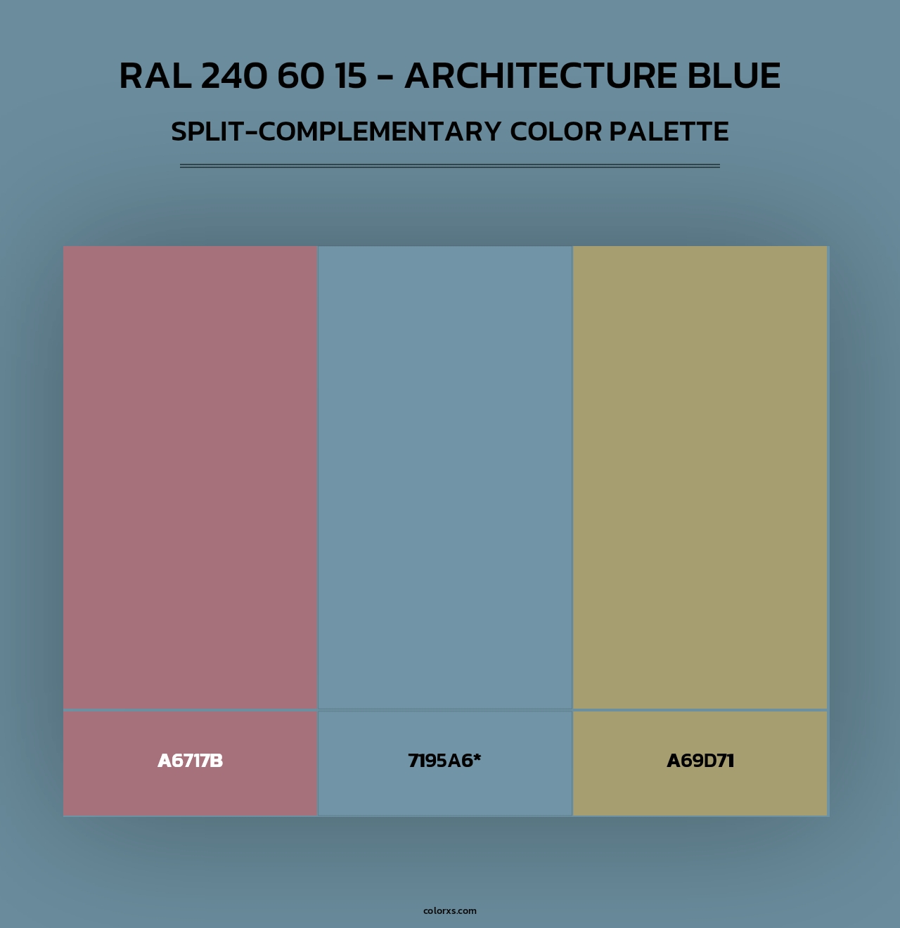 RAL 240 60 15 - Architecture Blue - Split-Complementary Color Palette