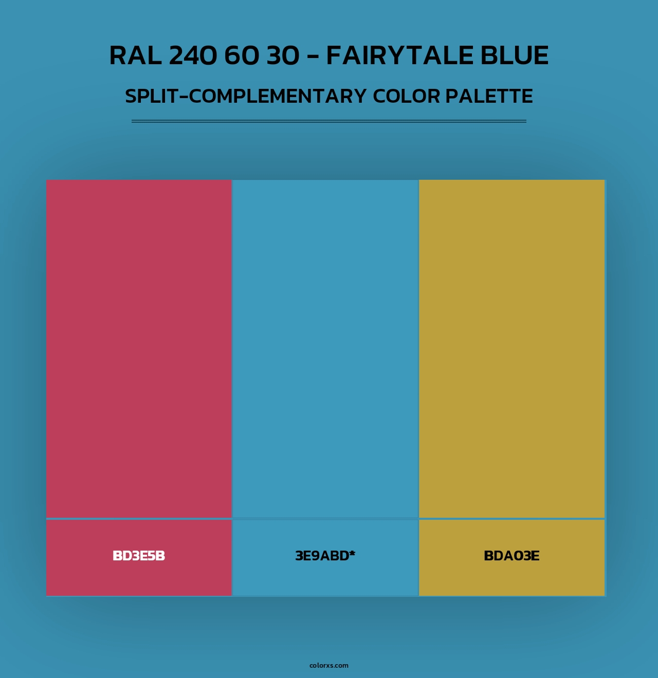 RAL 240 60 30 - Fairytale Blue - Split-Complementary Color Palette