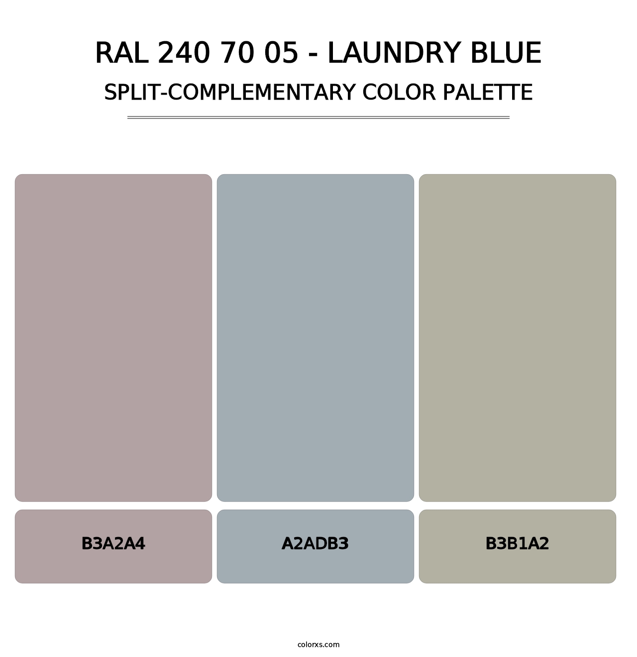RAL 240 70 05 - Laundry Blue - Split-Complementary Color Palette